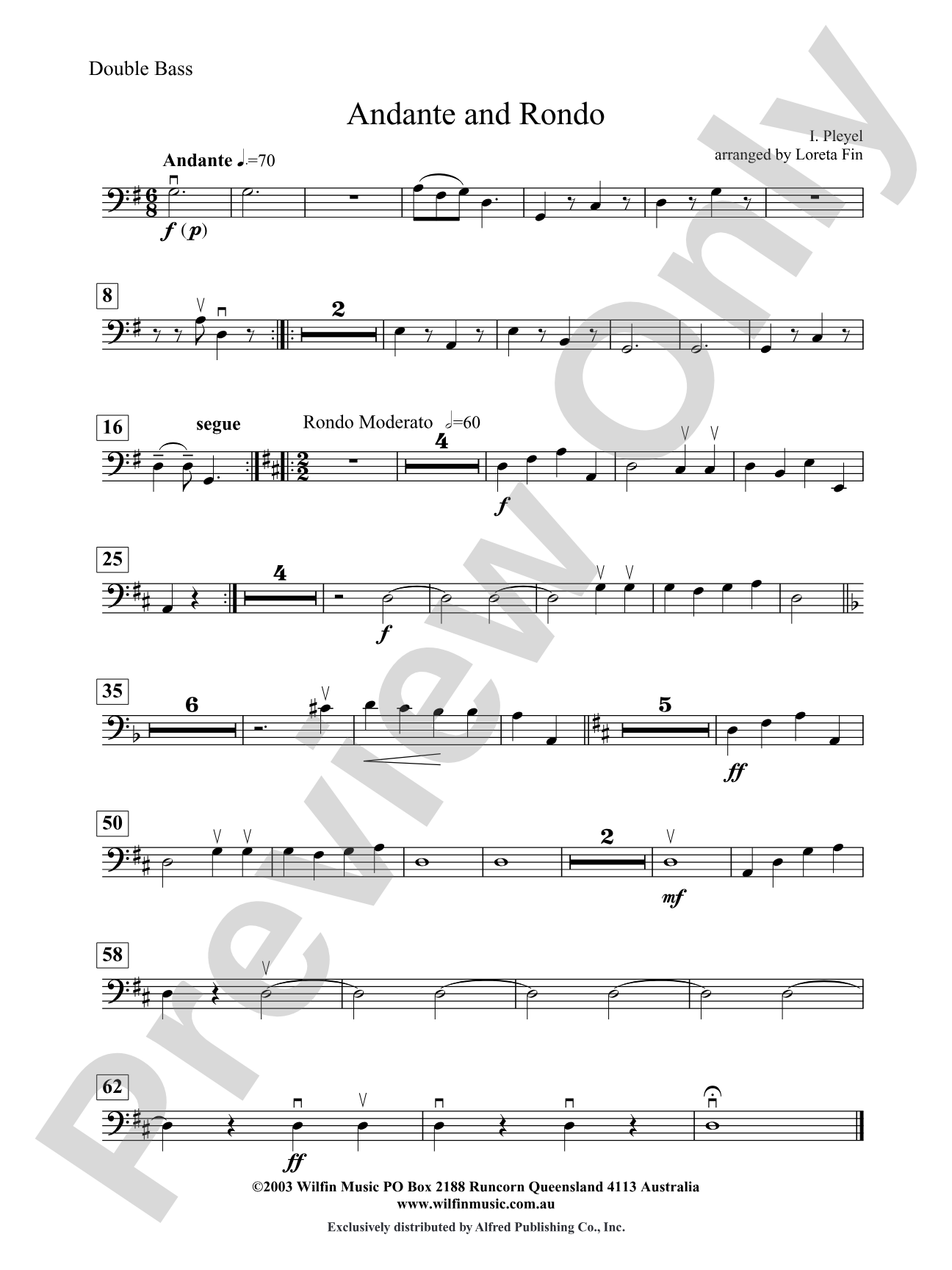 Andante and Rondo: String Bass