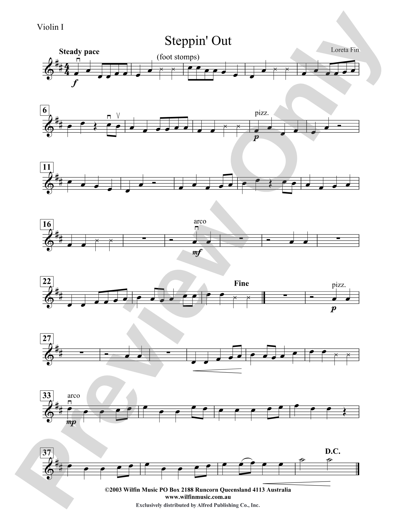 Steppin' Out: 1st Violin