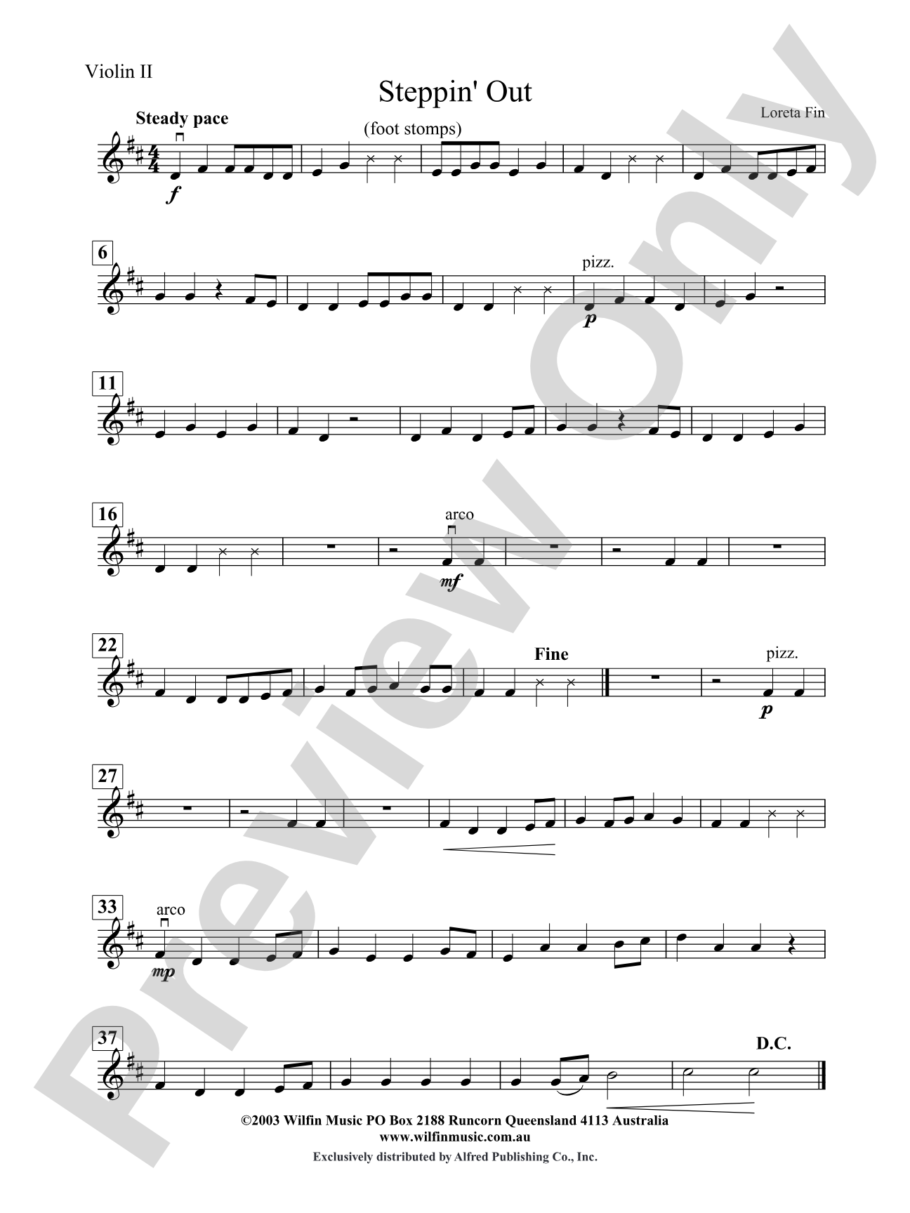 Steppin' Out: 2nd Violin