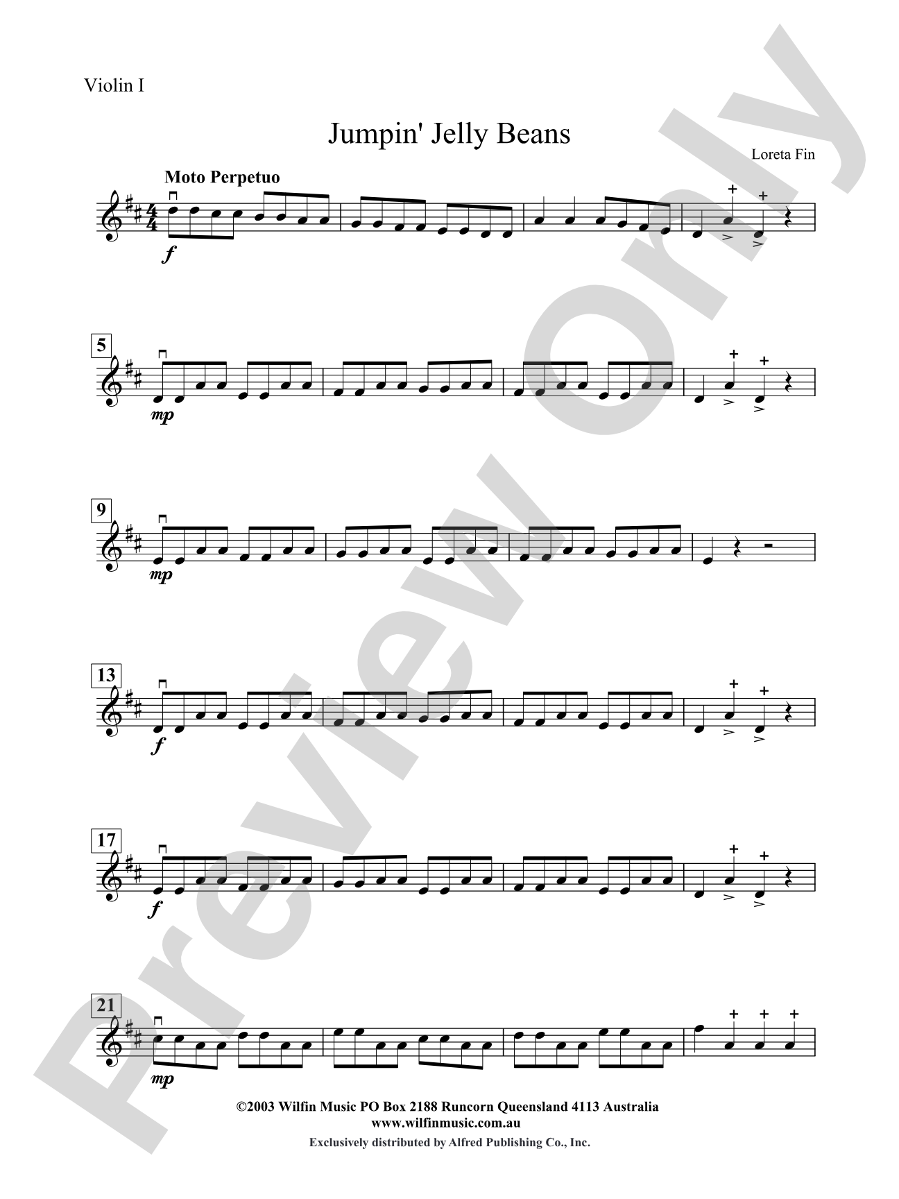 Jumpin' Jelly Beans: 1st Violin