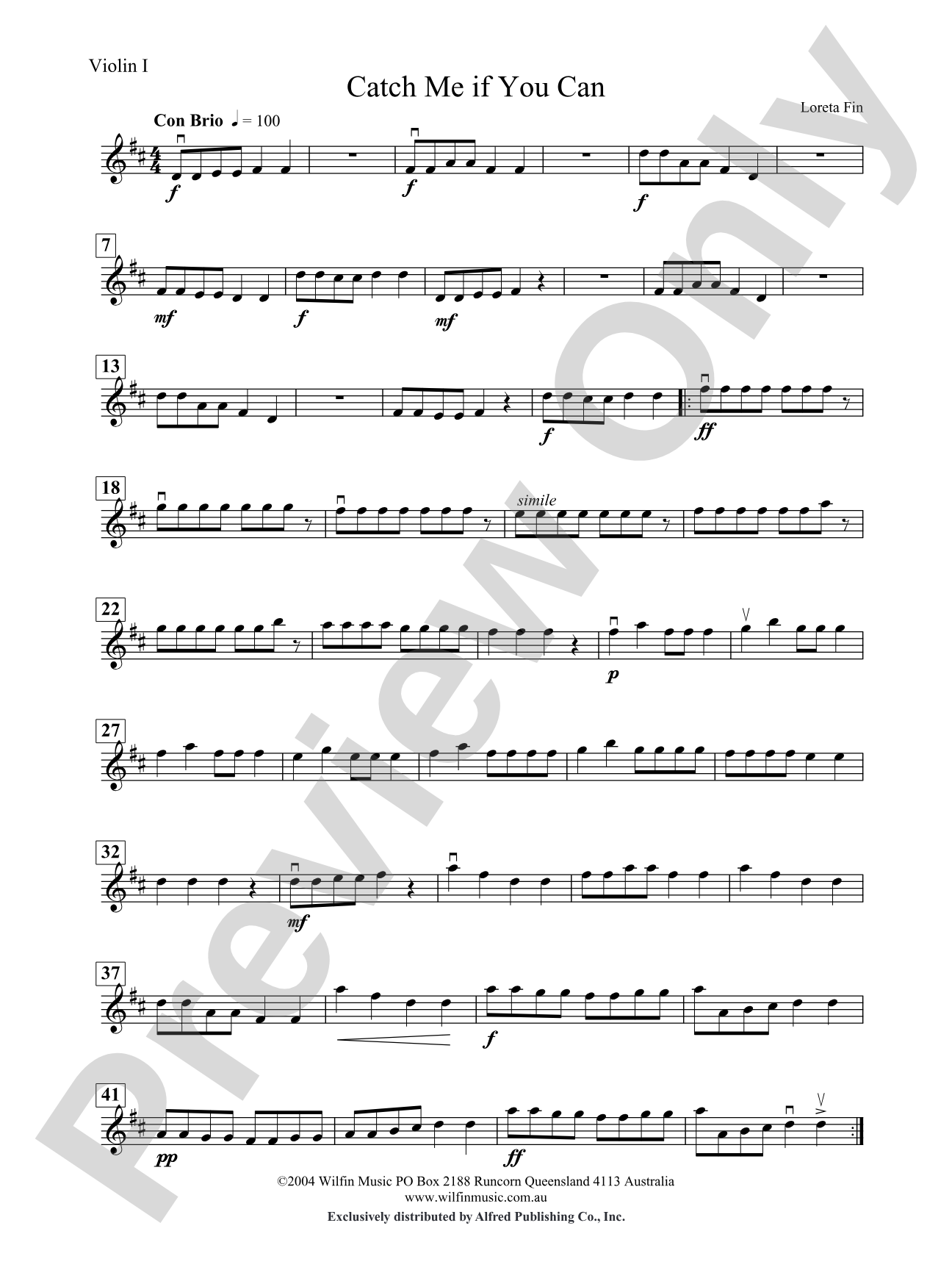 Catch Me If You Can: 1st Violin