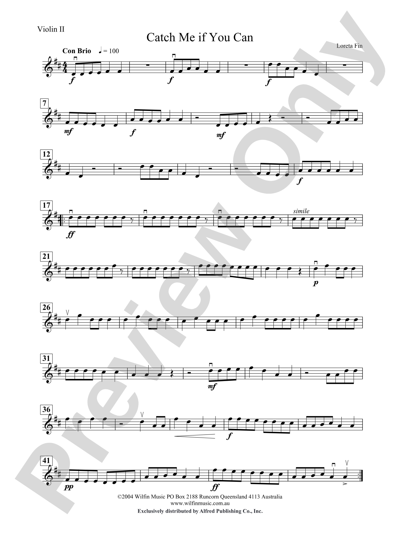 Catch Me If You Can: 2nd Violin