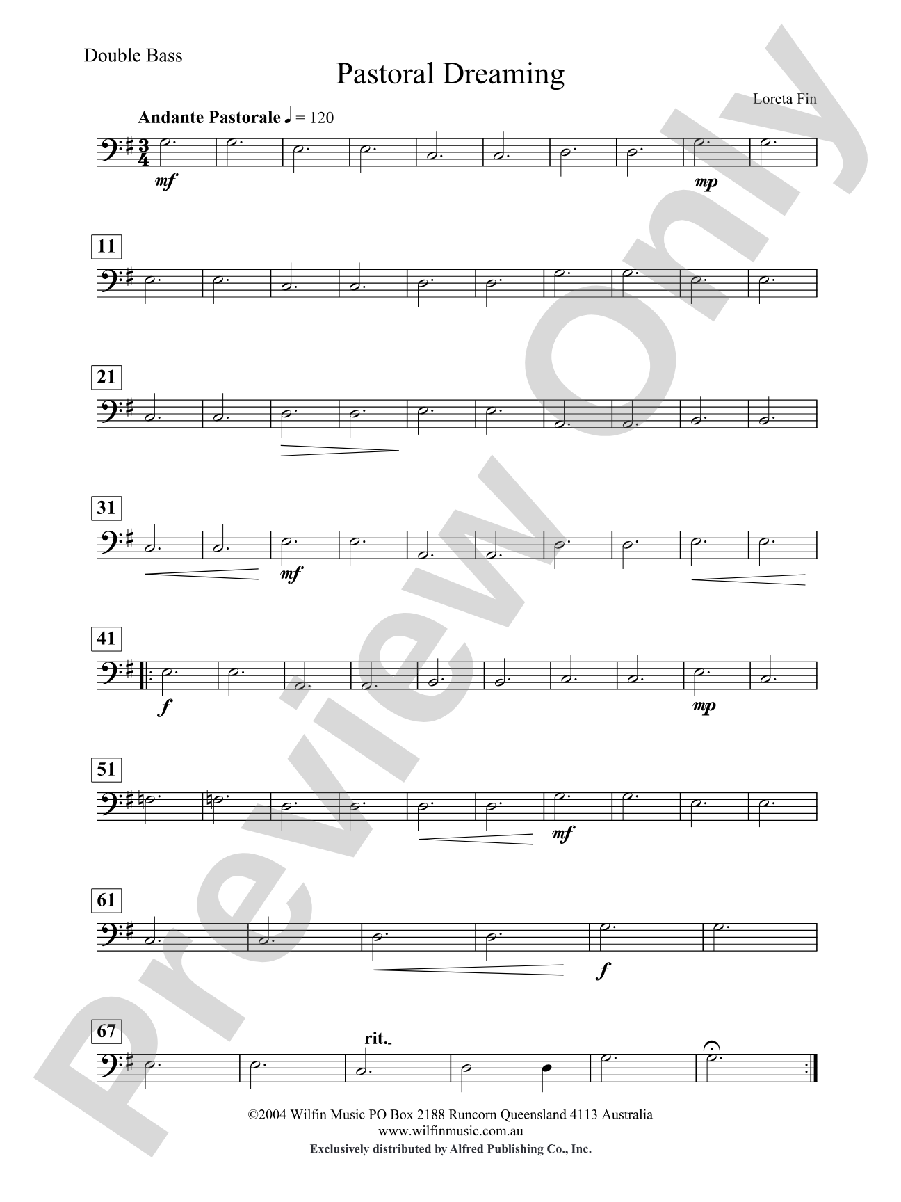 Pastoral Dreaming: String Bass