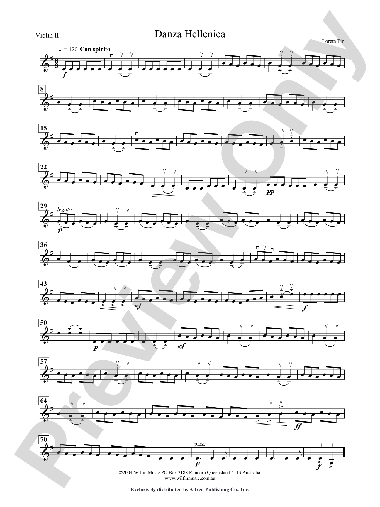 Danza Hellenica: 2nd Violin