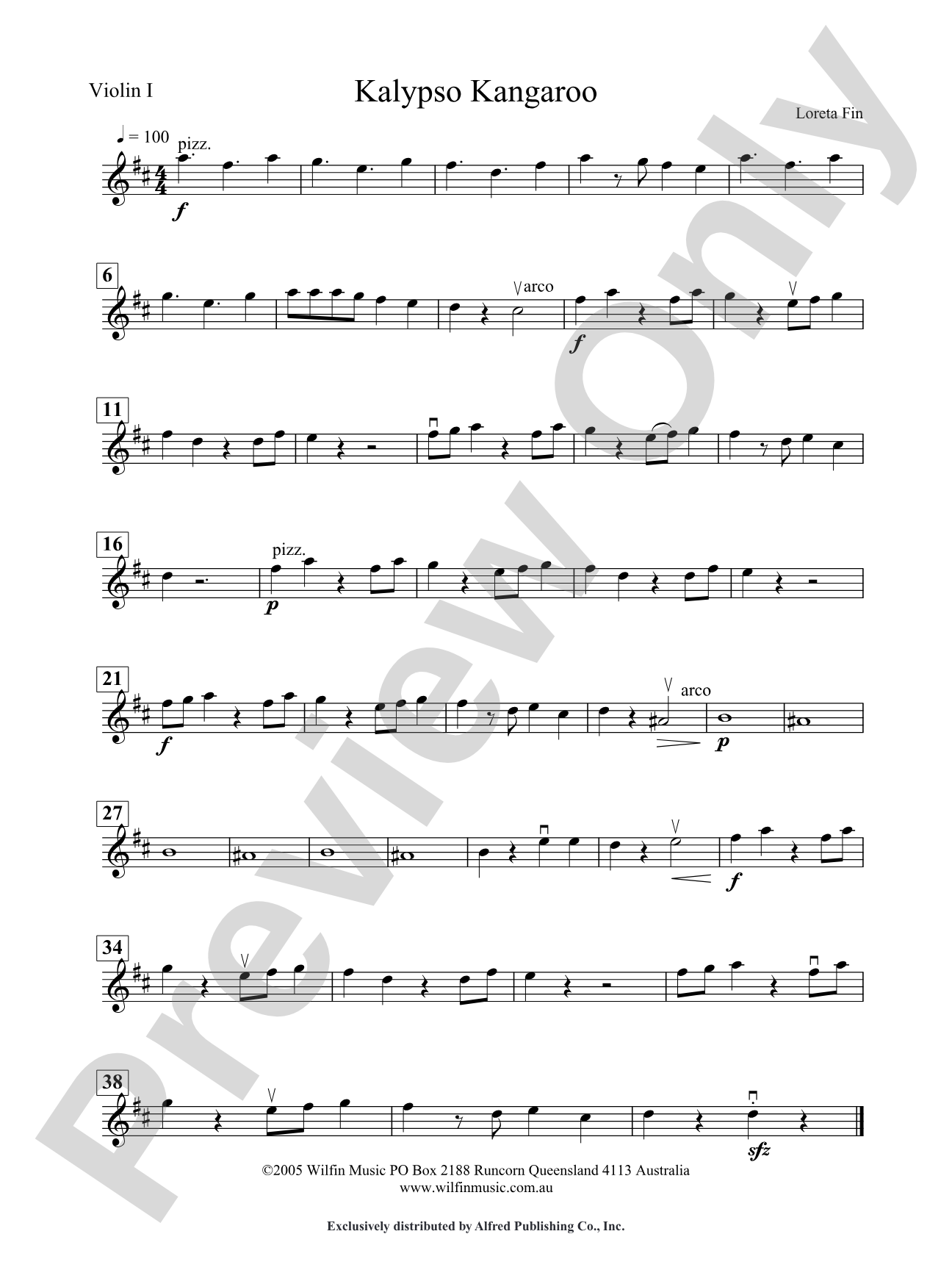 Kalypso Kangaroo: 1st Violin