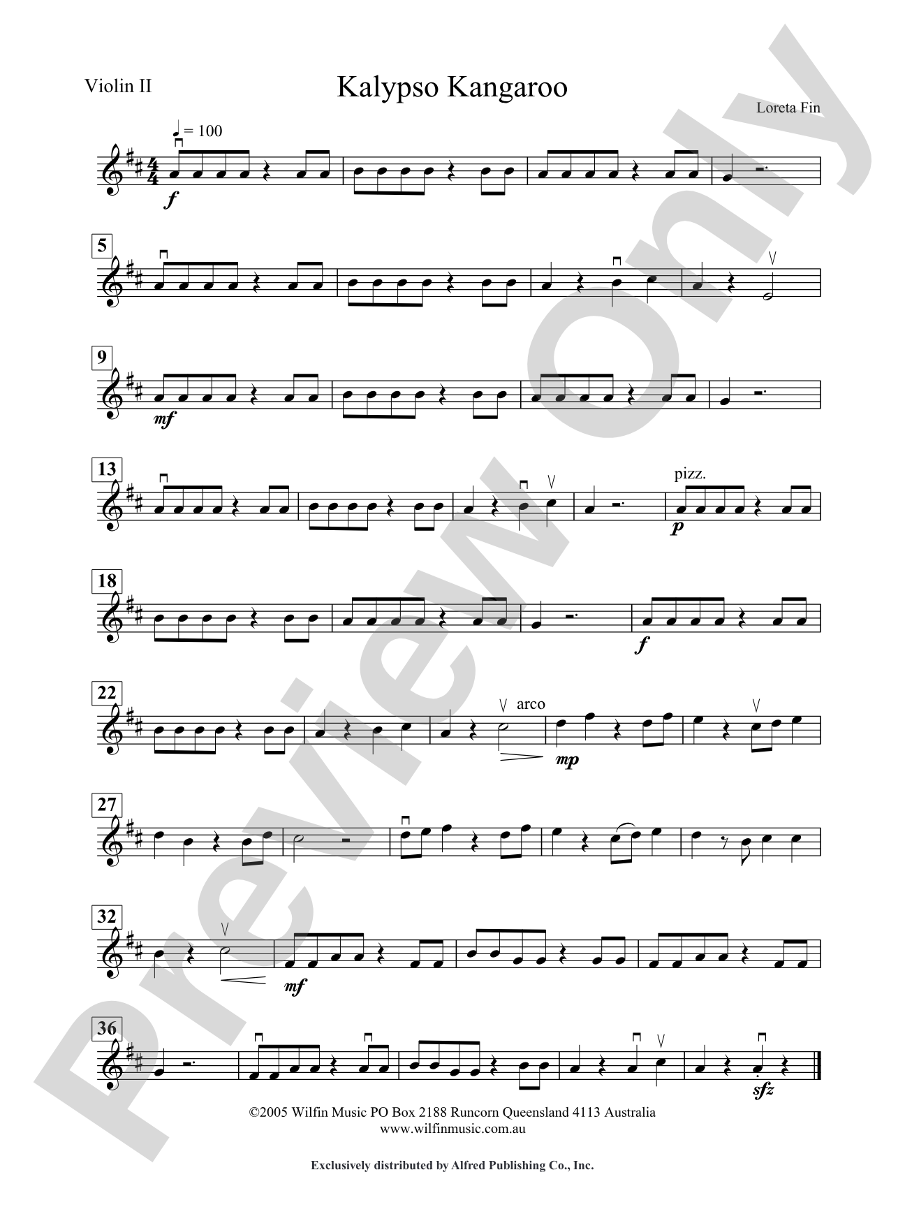 Kalypso Kangaroo: 2nd Violin