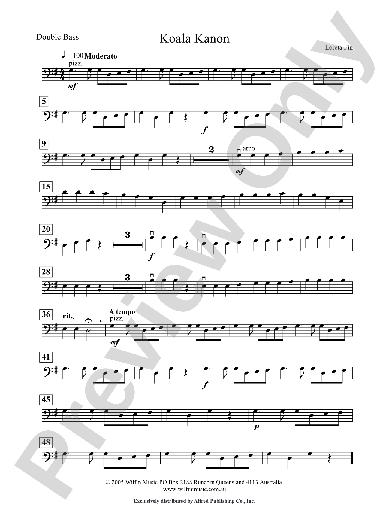 Koala Kanon: String Bass
