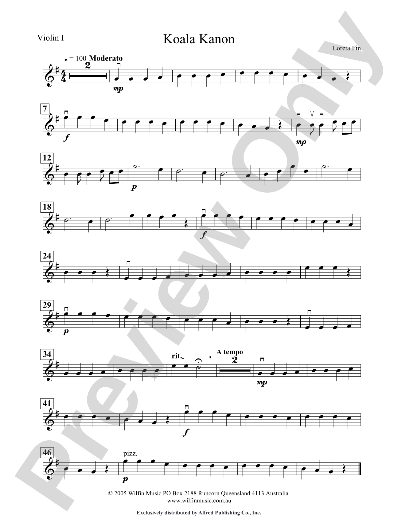 Koala Kanon: 1st Violin