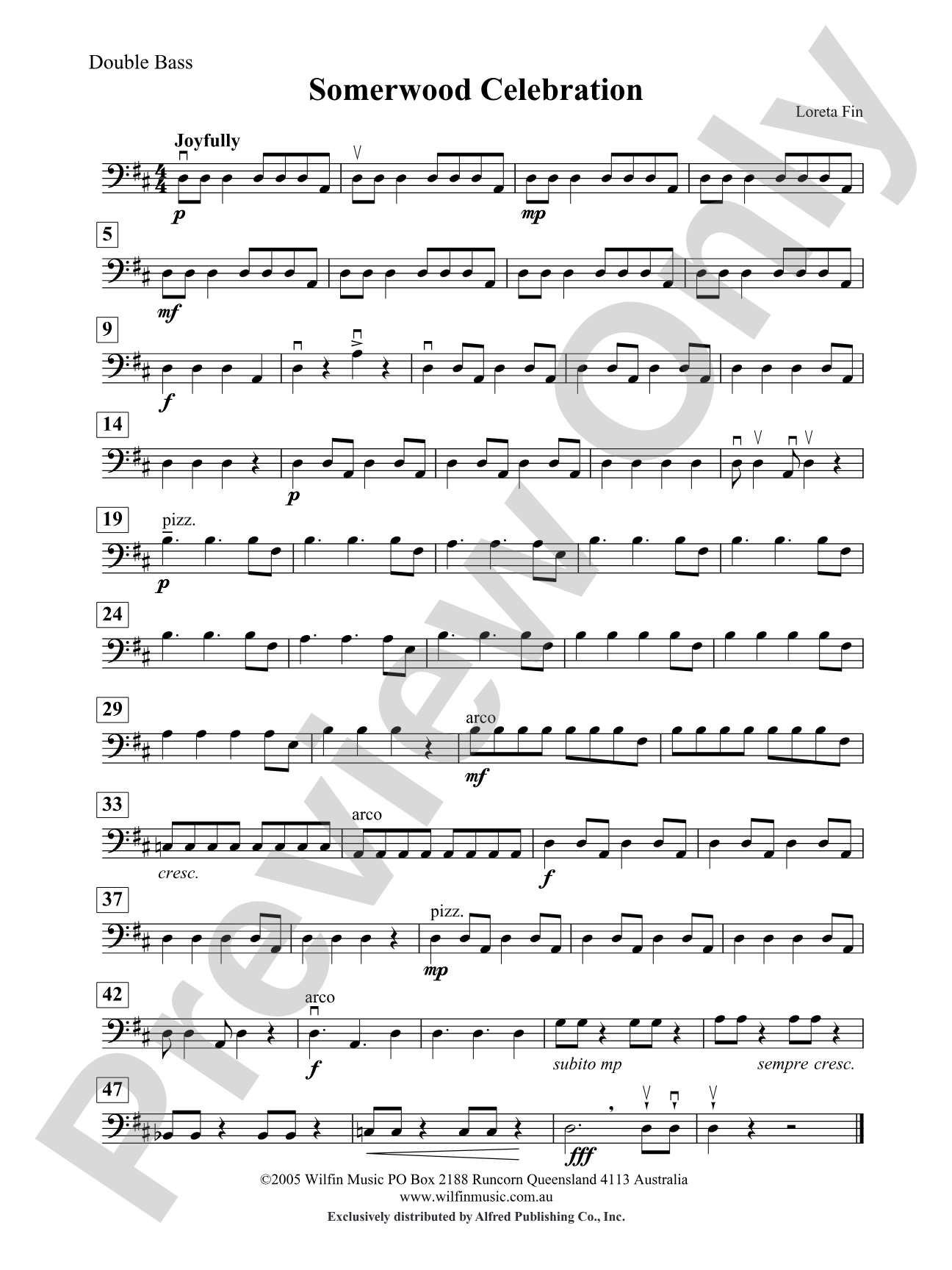 Somerwood Celebration: String Bass