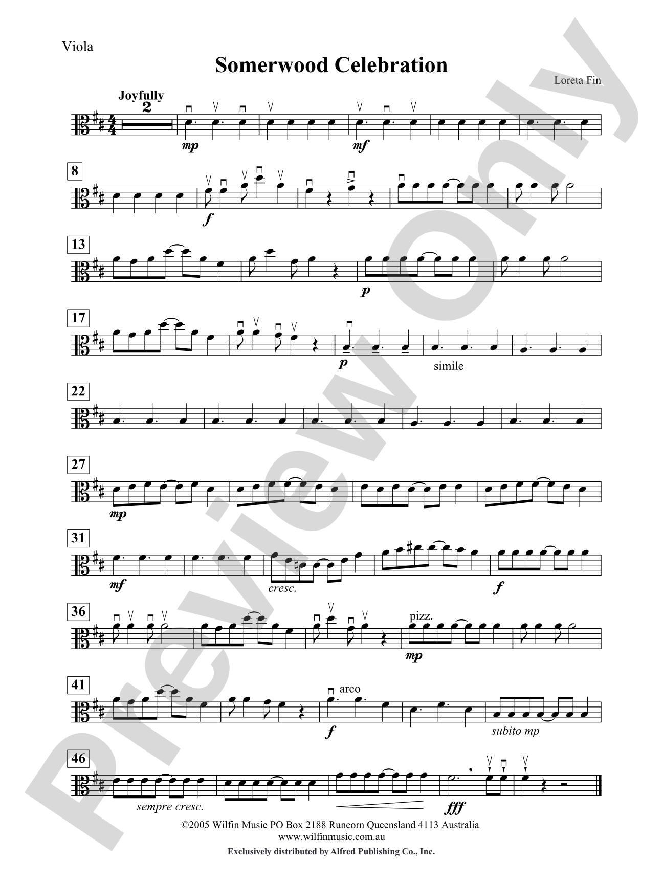 Somerwood Celebration: Viola