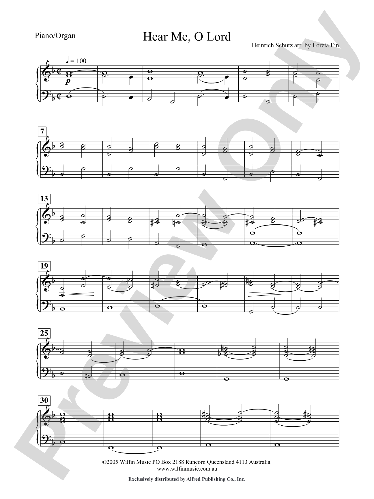 Hear Me O Lord: Piano Accompaniment