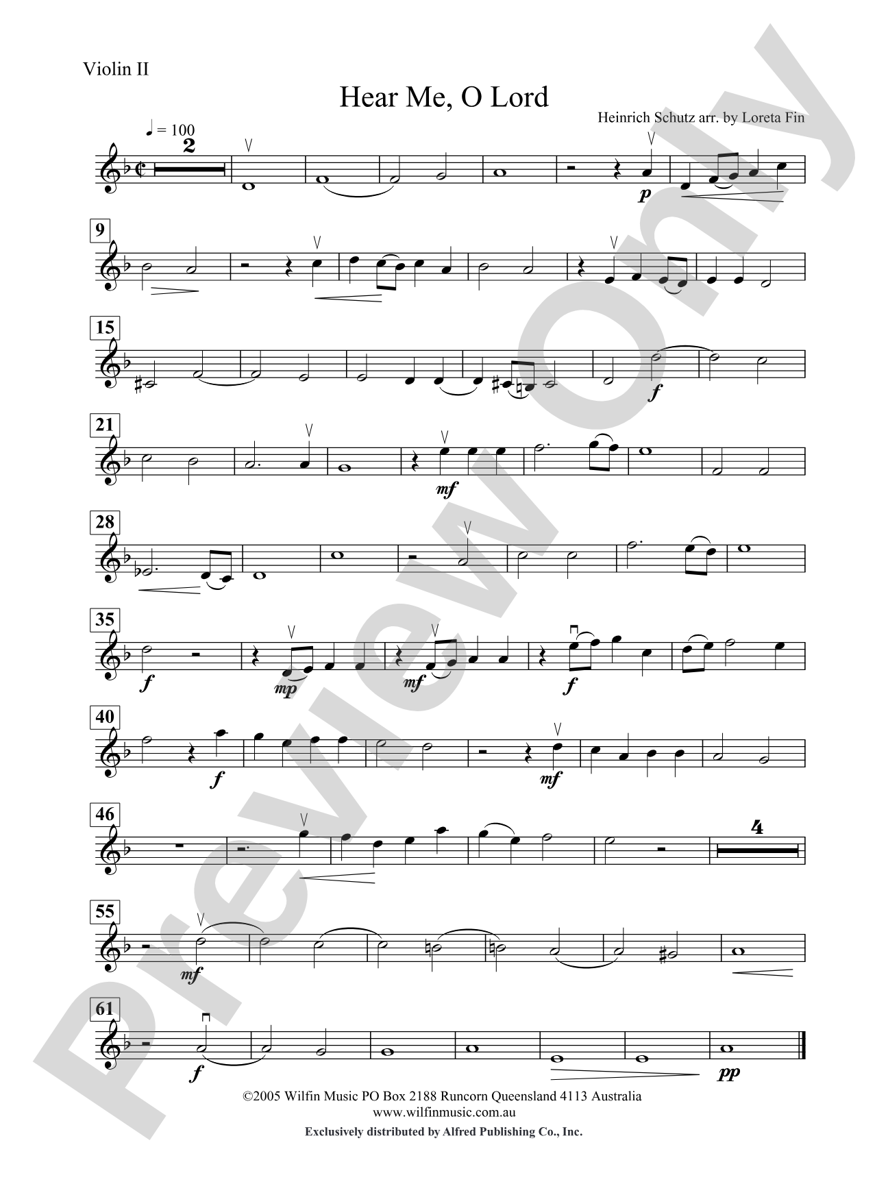 Hear Me O Lord: 2nd Violin