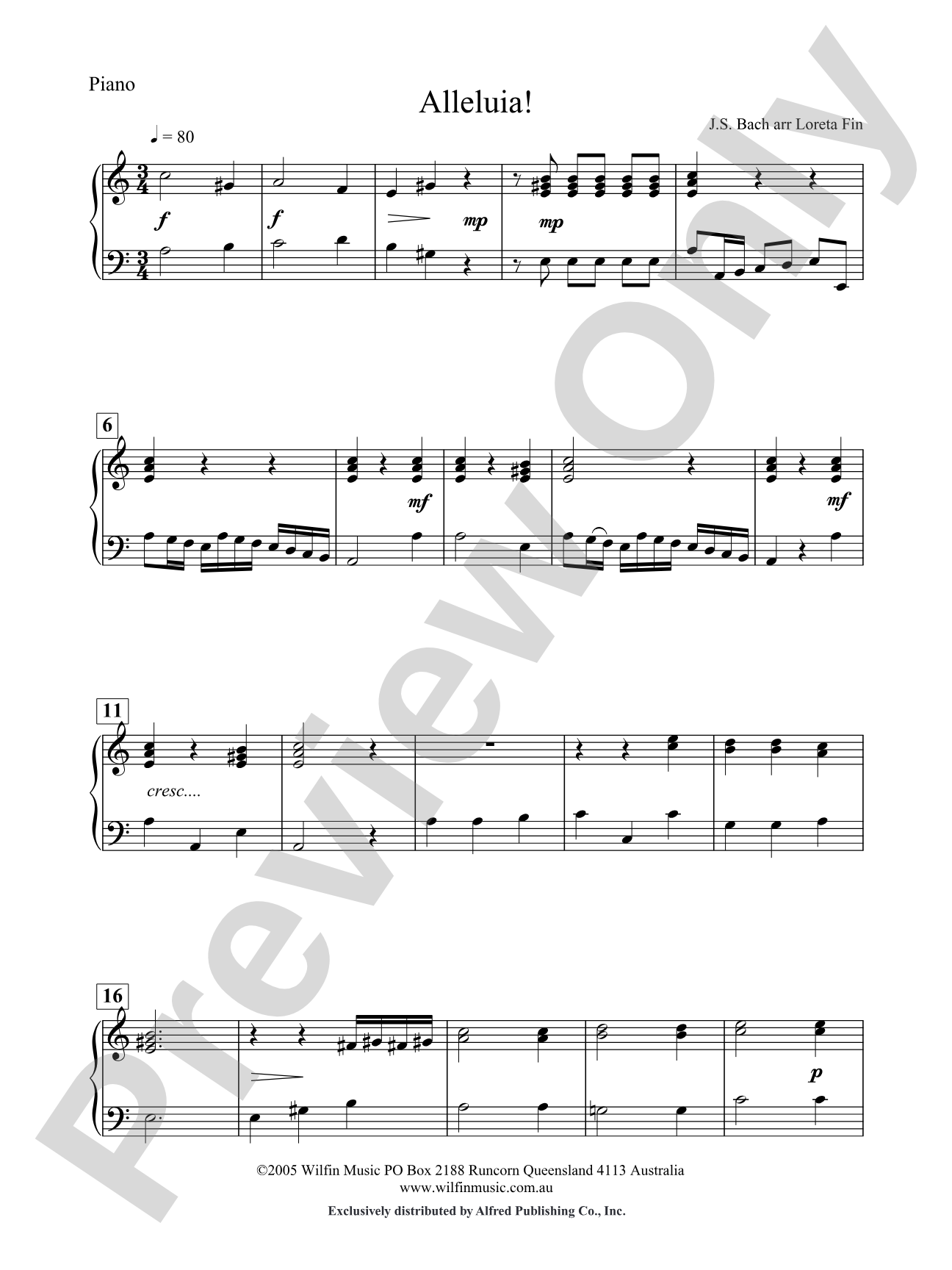 Alleluia!: Piano Accompaniment