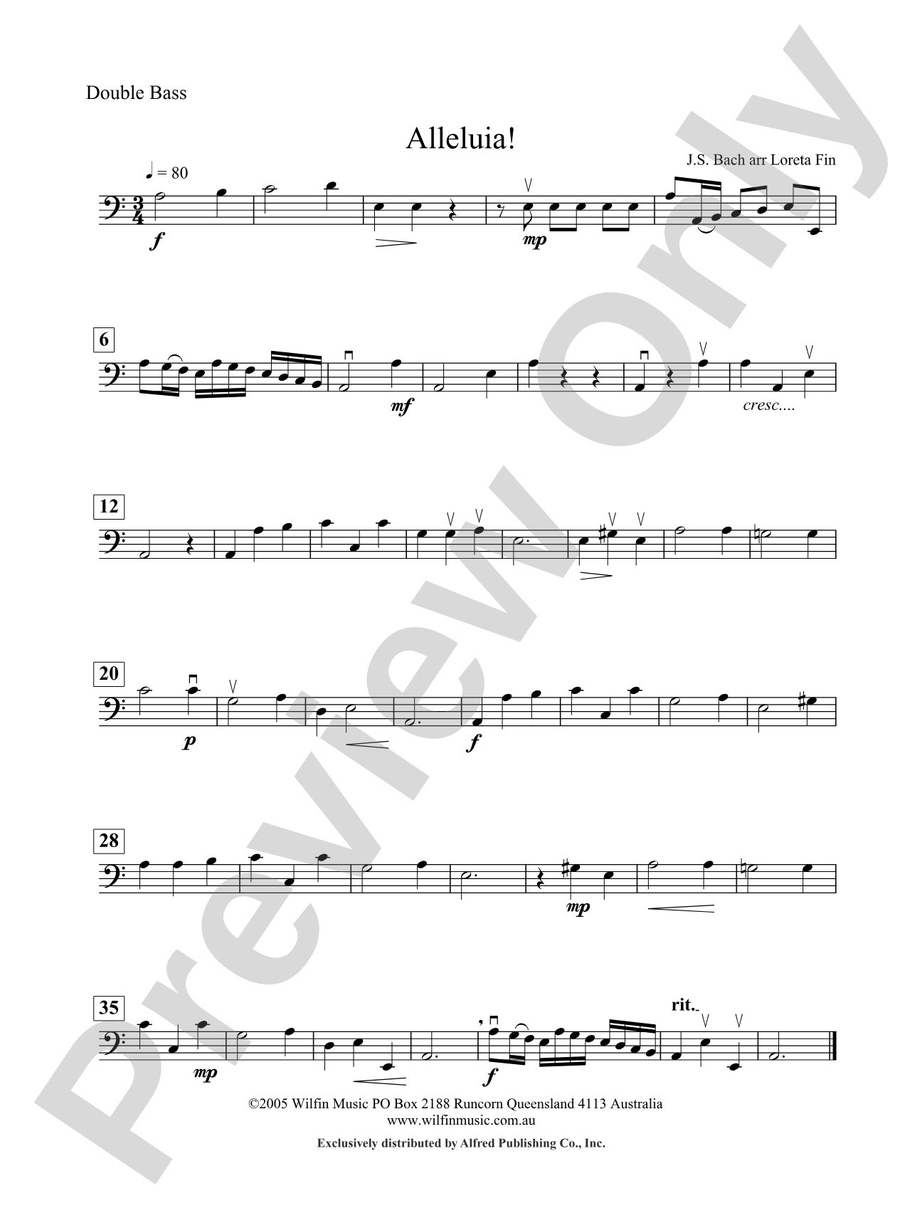 Alleluia!: String Bass