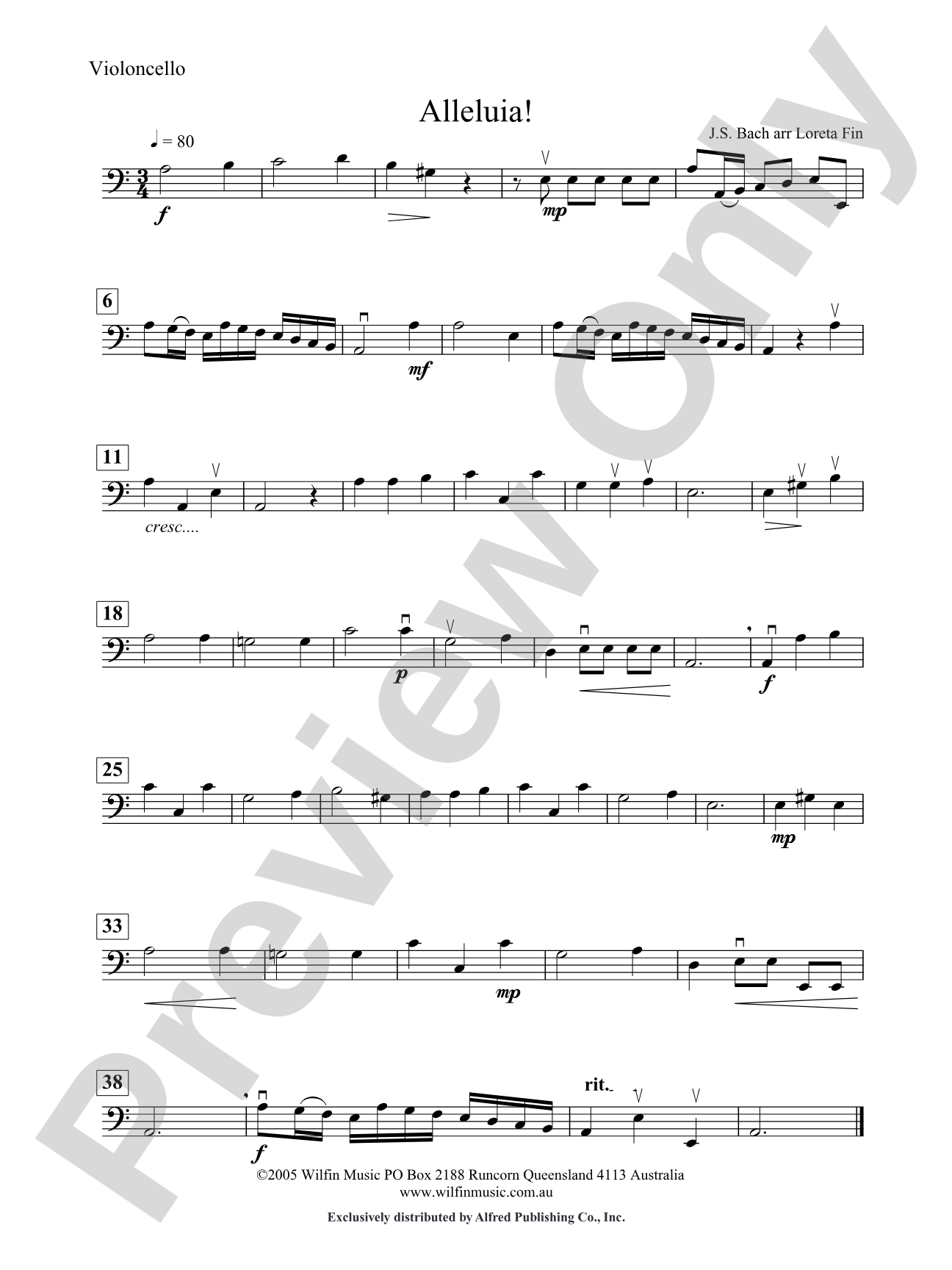 Alleluia!: Cello