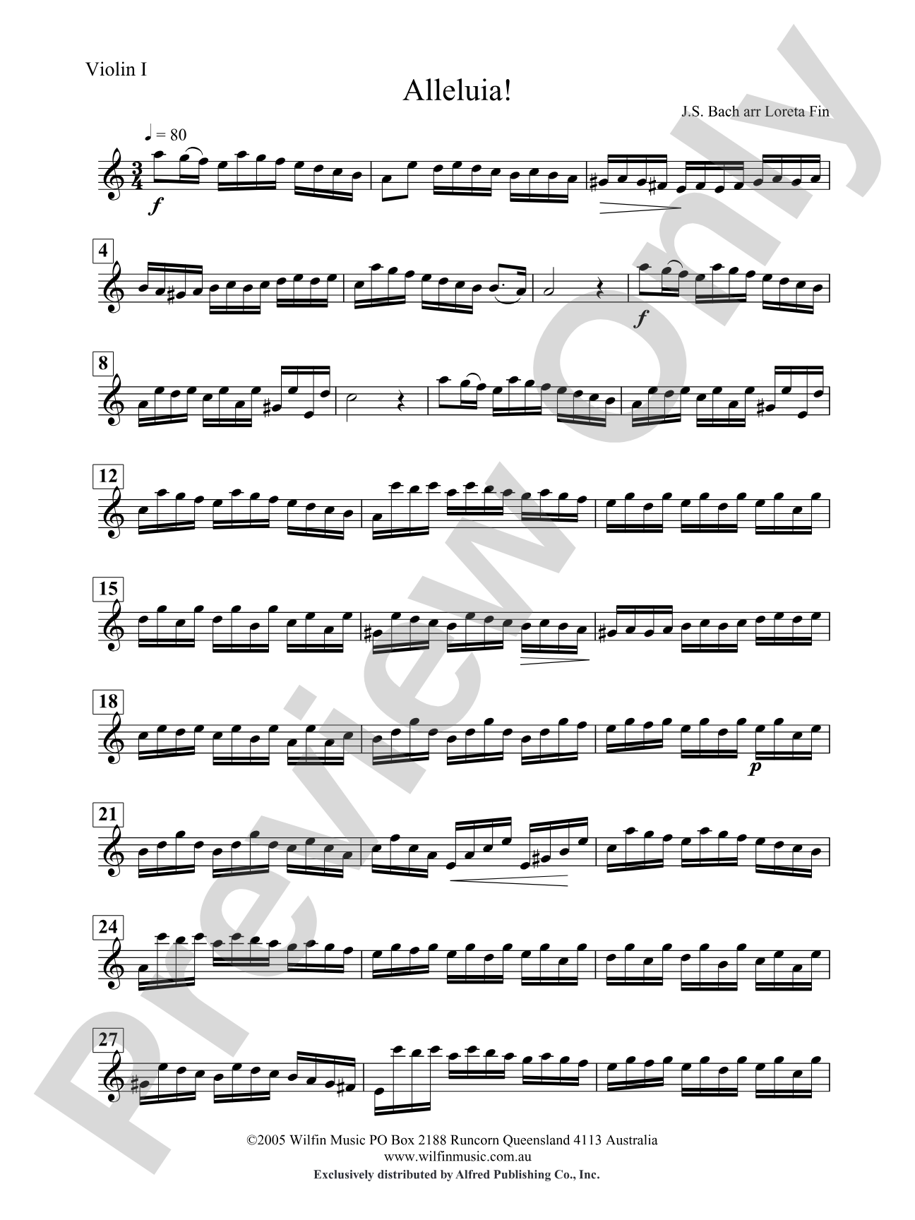 Alleluia!: 1st Violin