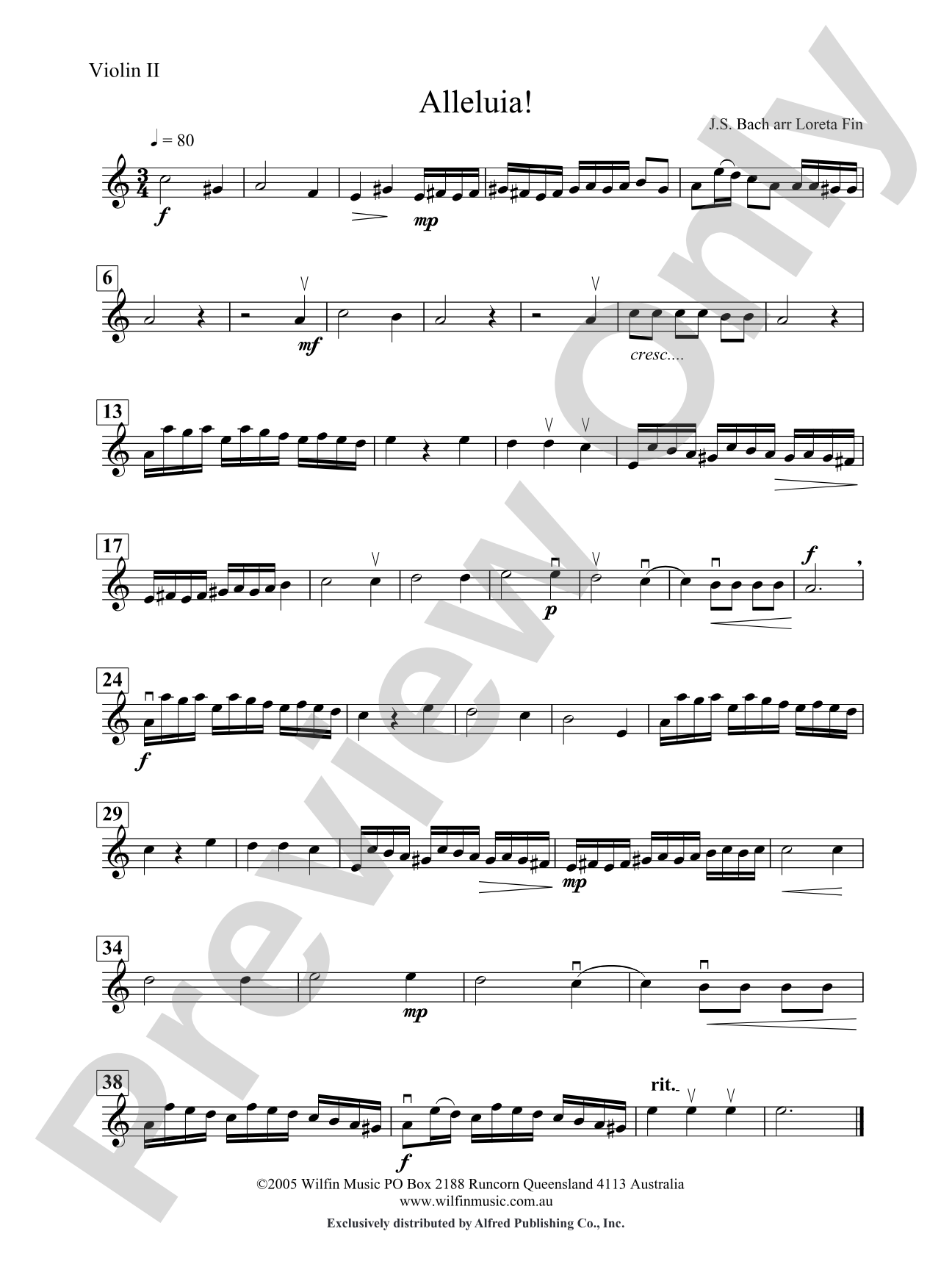 Alleluia!: 2nd Violin