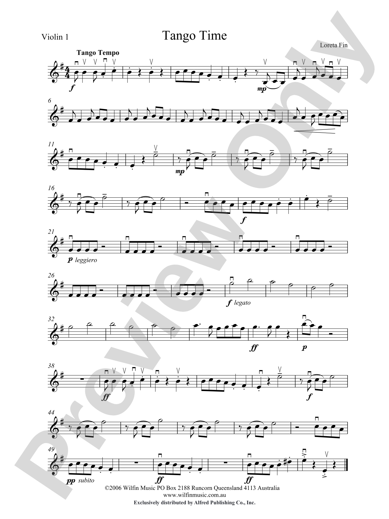 Tango Time: 1st Violin