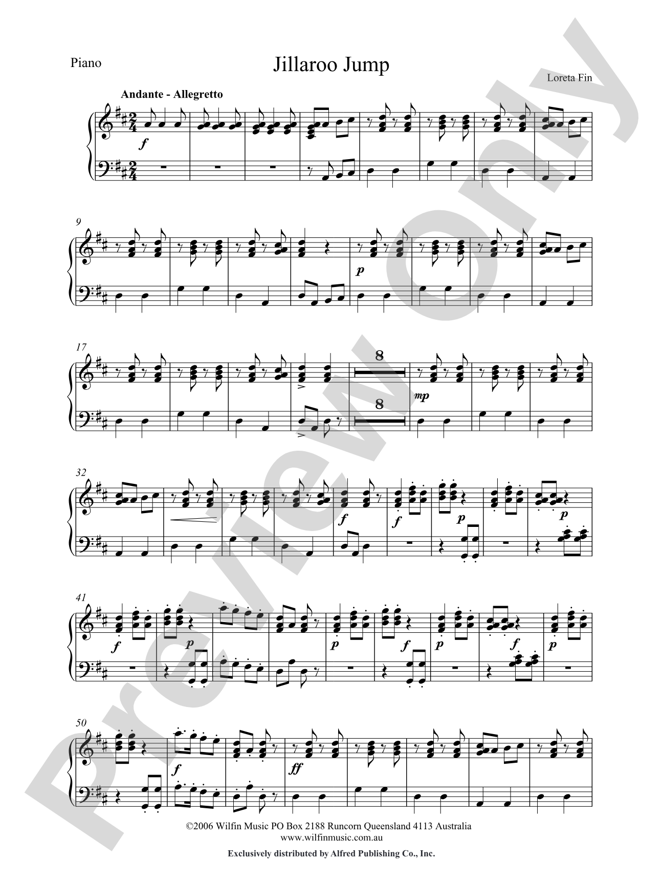 Jillaroo Jump: Piano Accompaniment