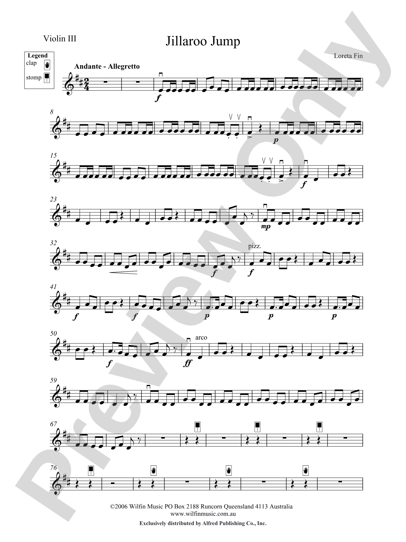 Jillaroo Jump: 3rd Violin (Viola [TC])