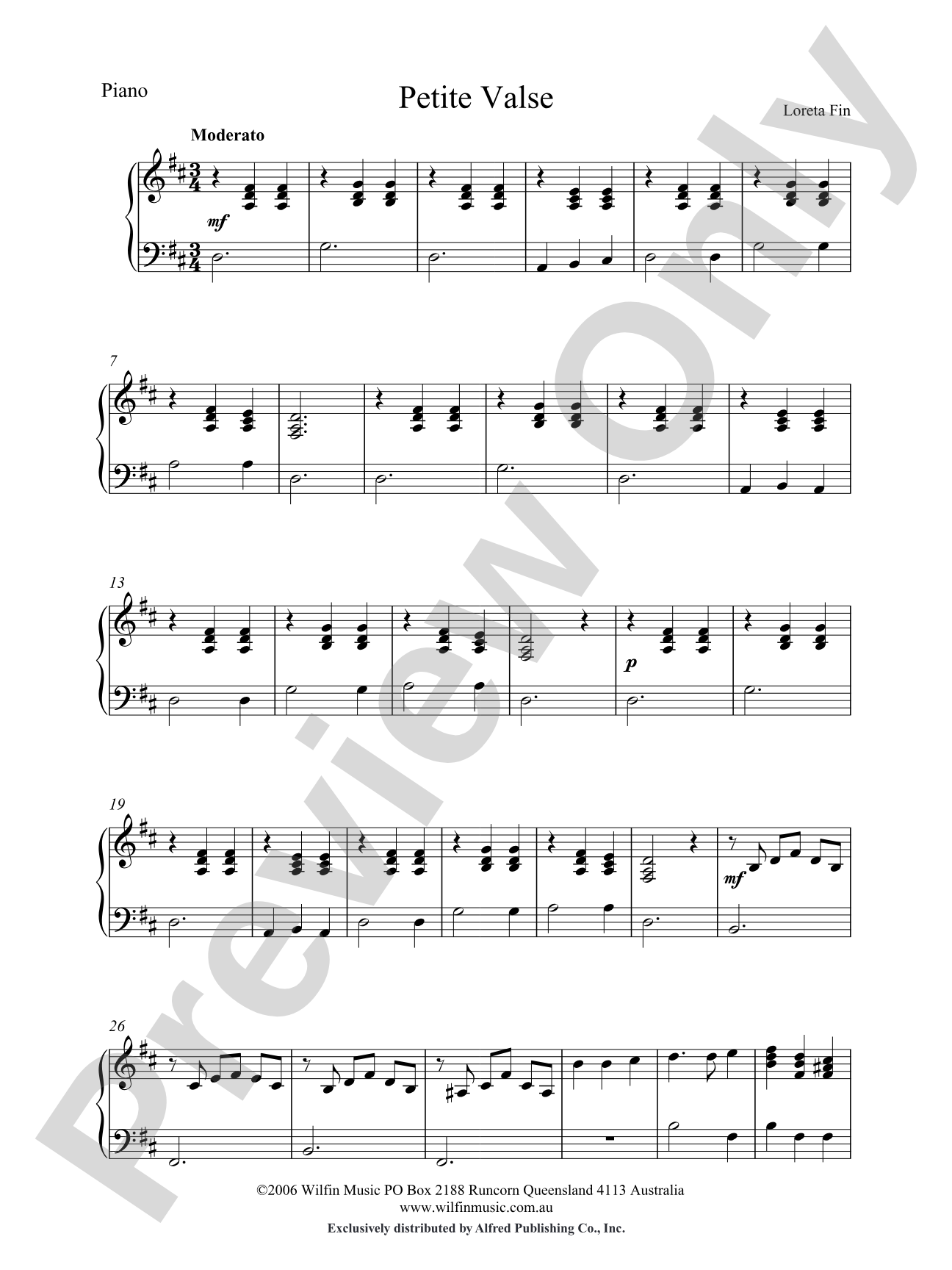 Petite Valse: Piano Accompaniment