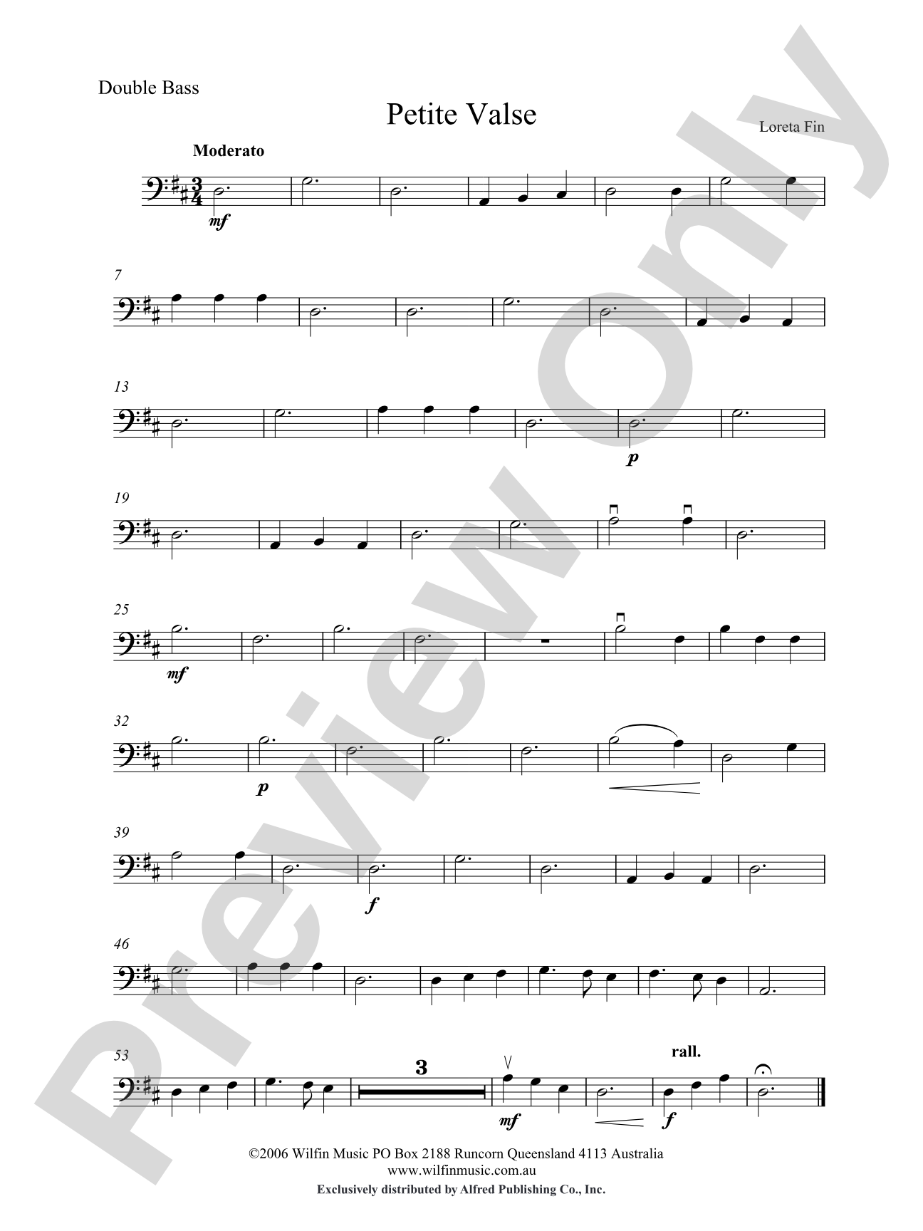 Petite Valse: String Bass