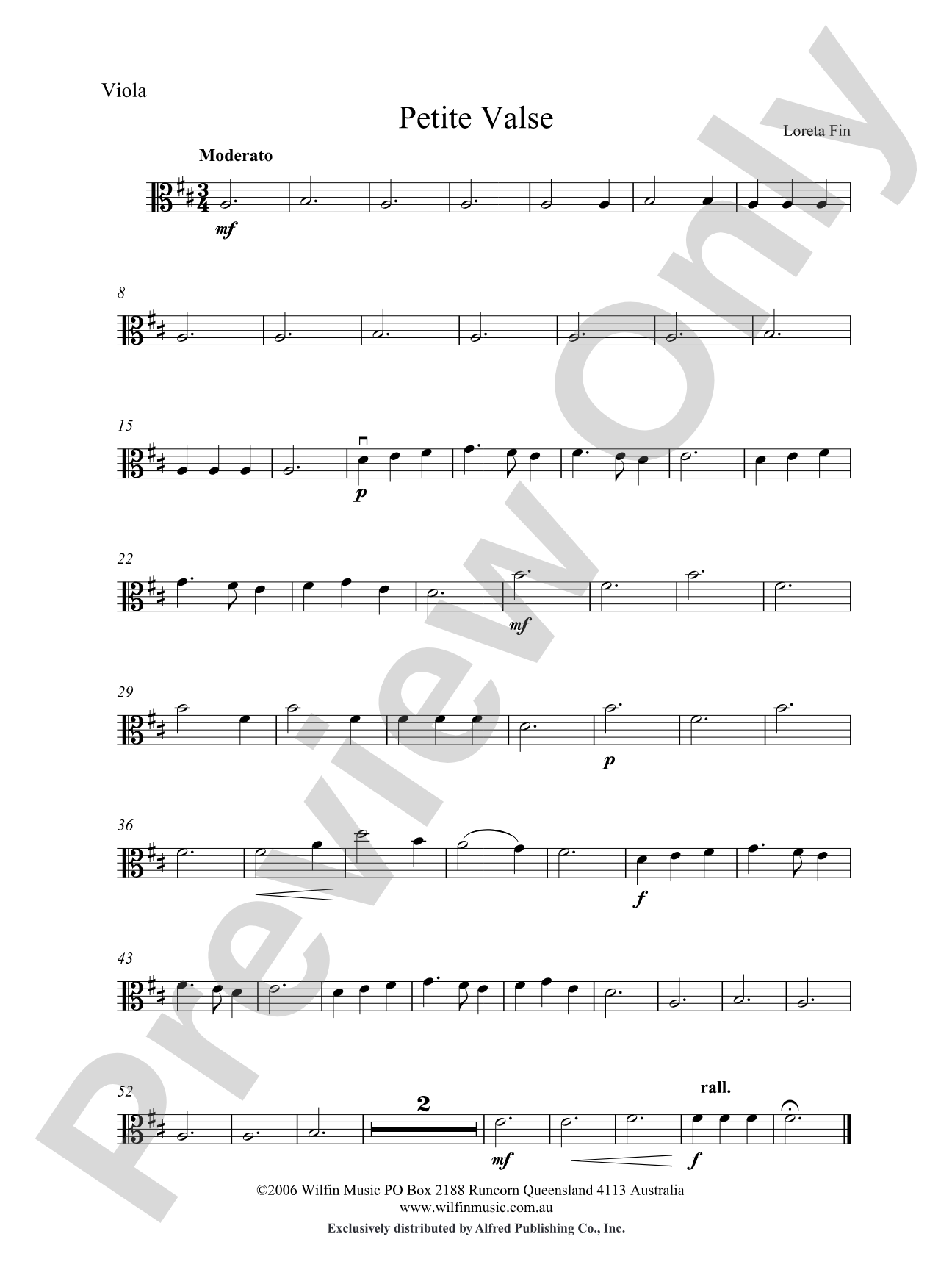 Petite Valse: Viola