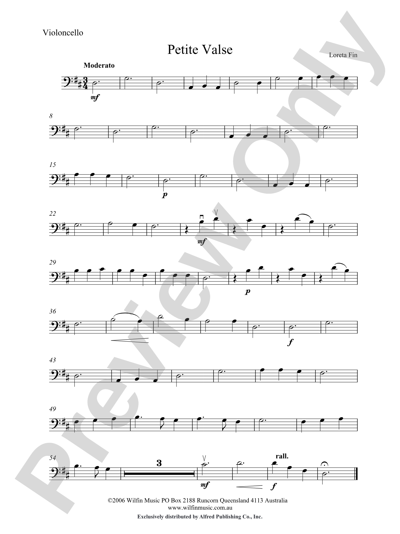 Petite Valse: Cello