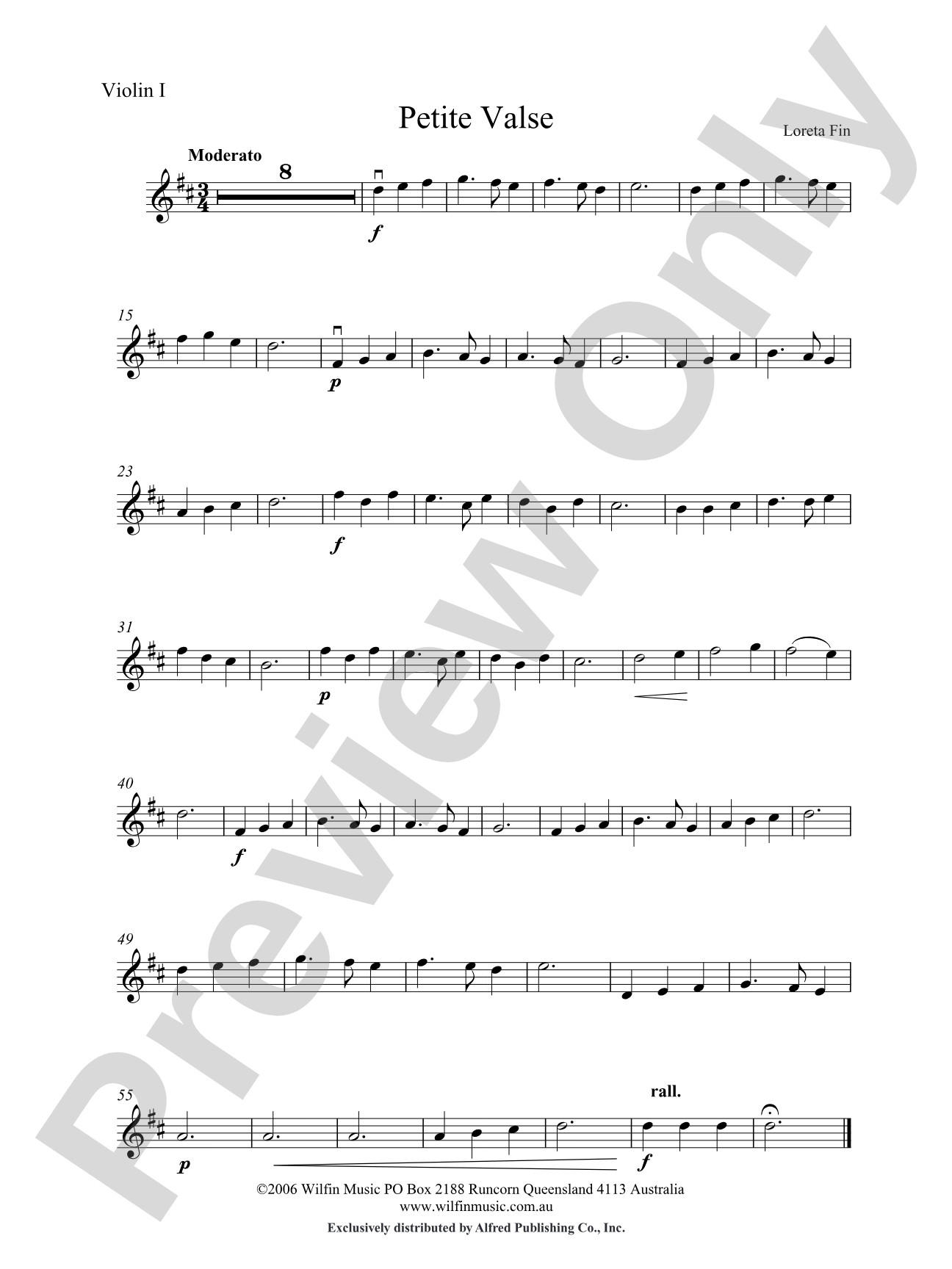 Petite Valse: 1st Violin