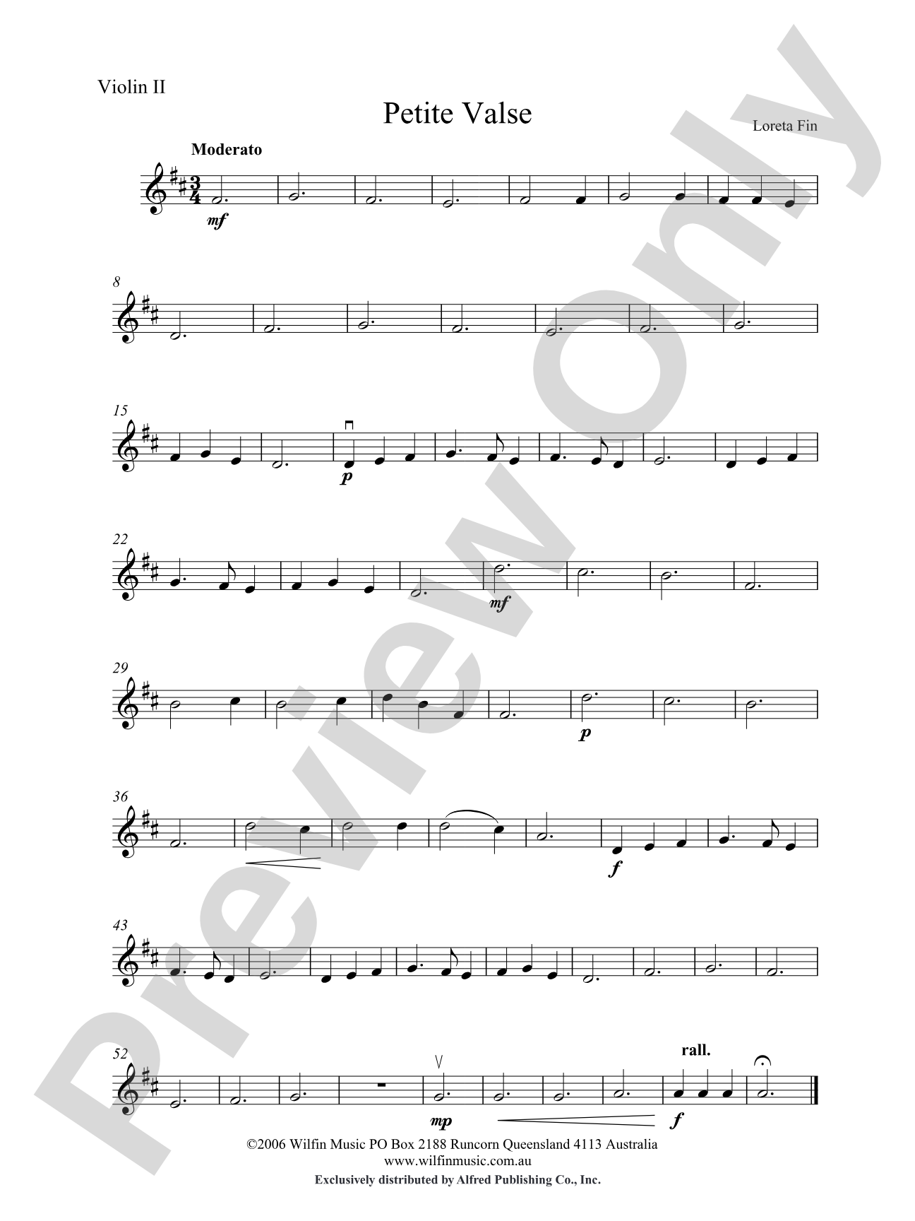 Petite Valse: 2nd Violin