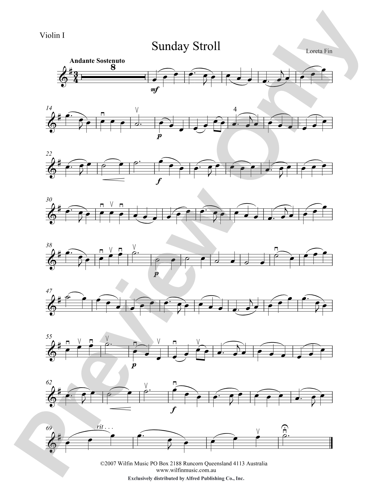 Sunday Stroll: 1st Violin