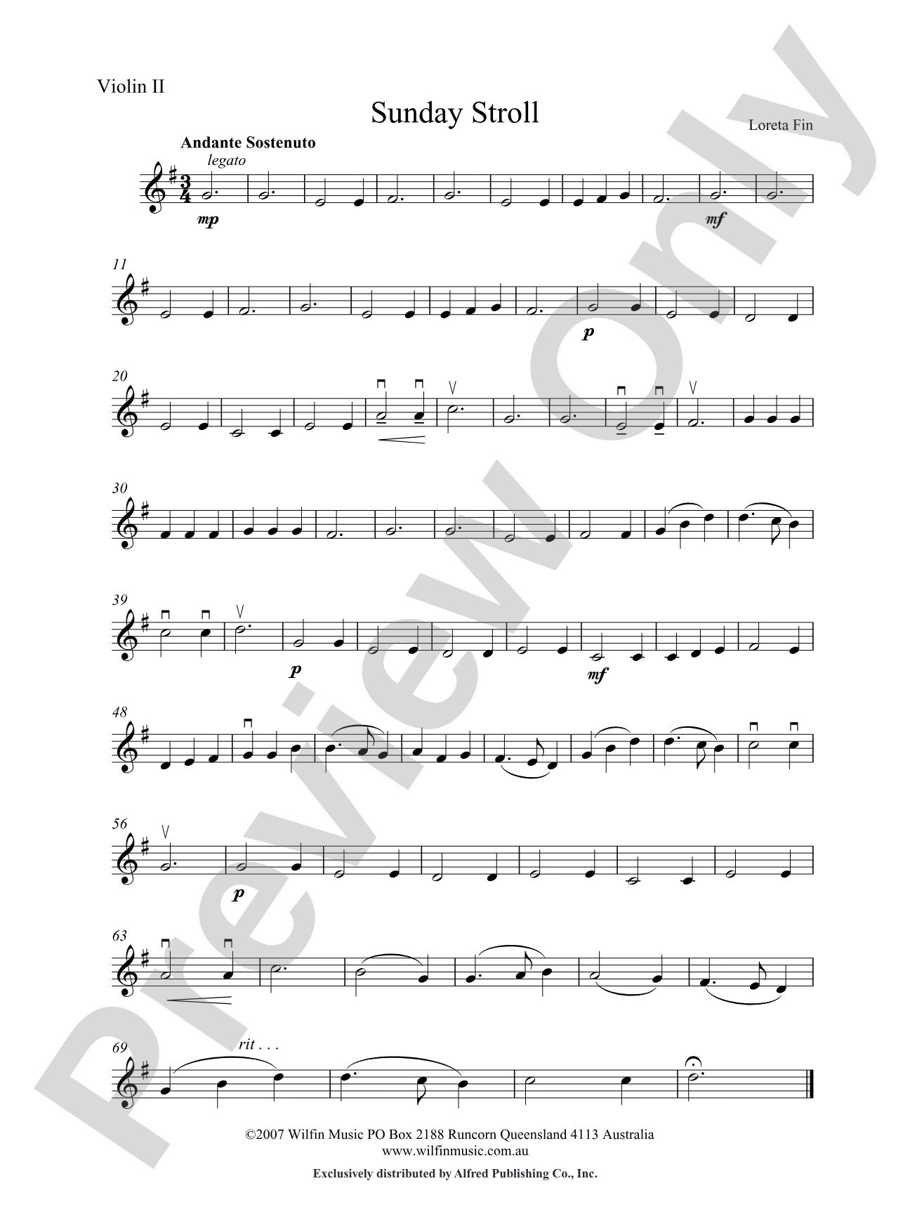 Sunday Stroll: 2nd Violin