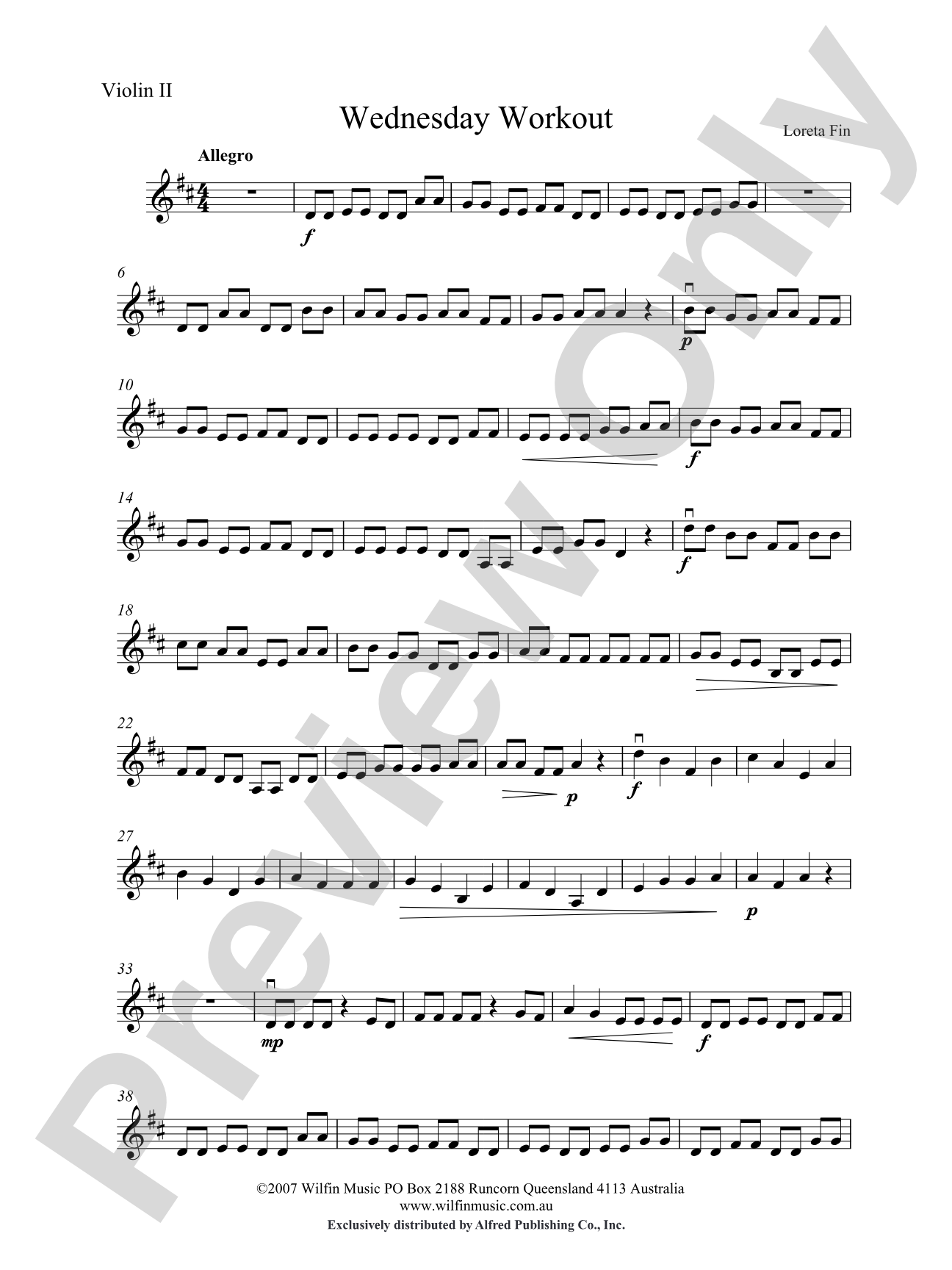 Wednesday Workout: 2nd Violin