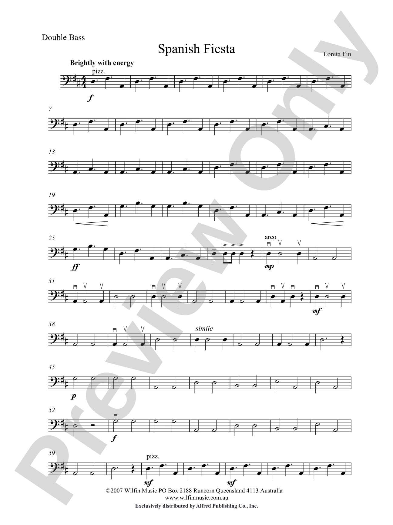 Spanish Fiesta: String Bass