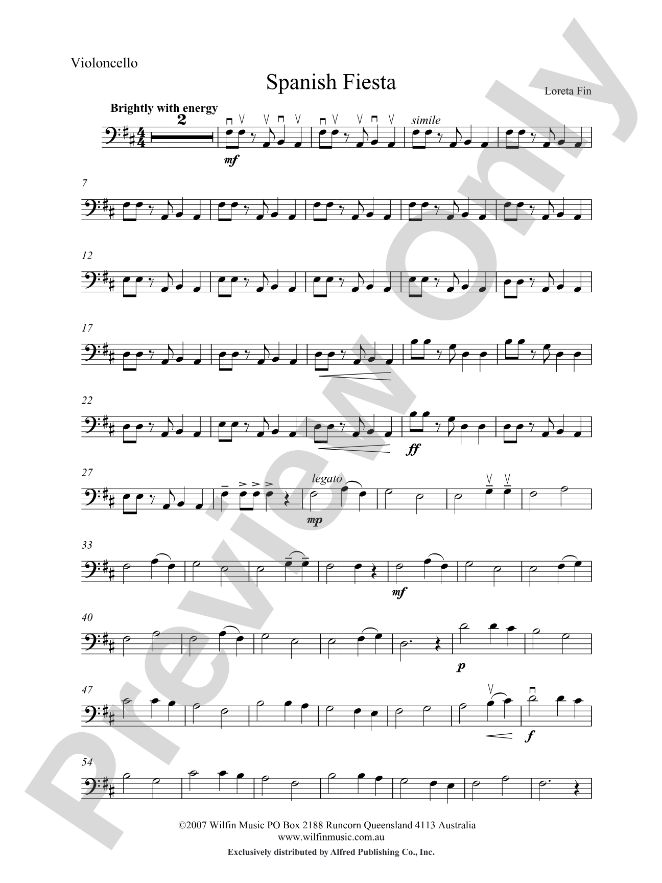 Spanish Fiesta: Cello