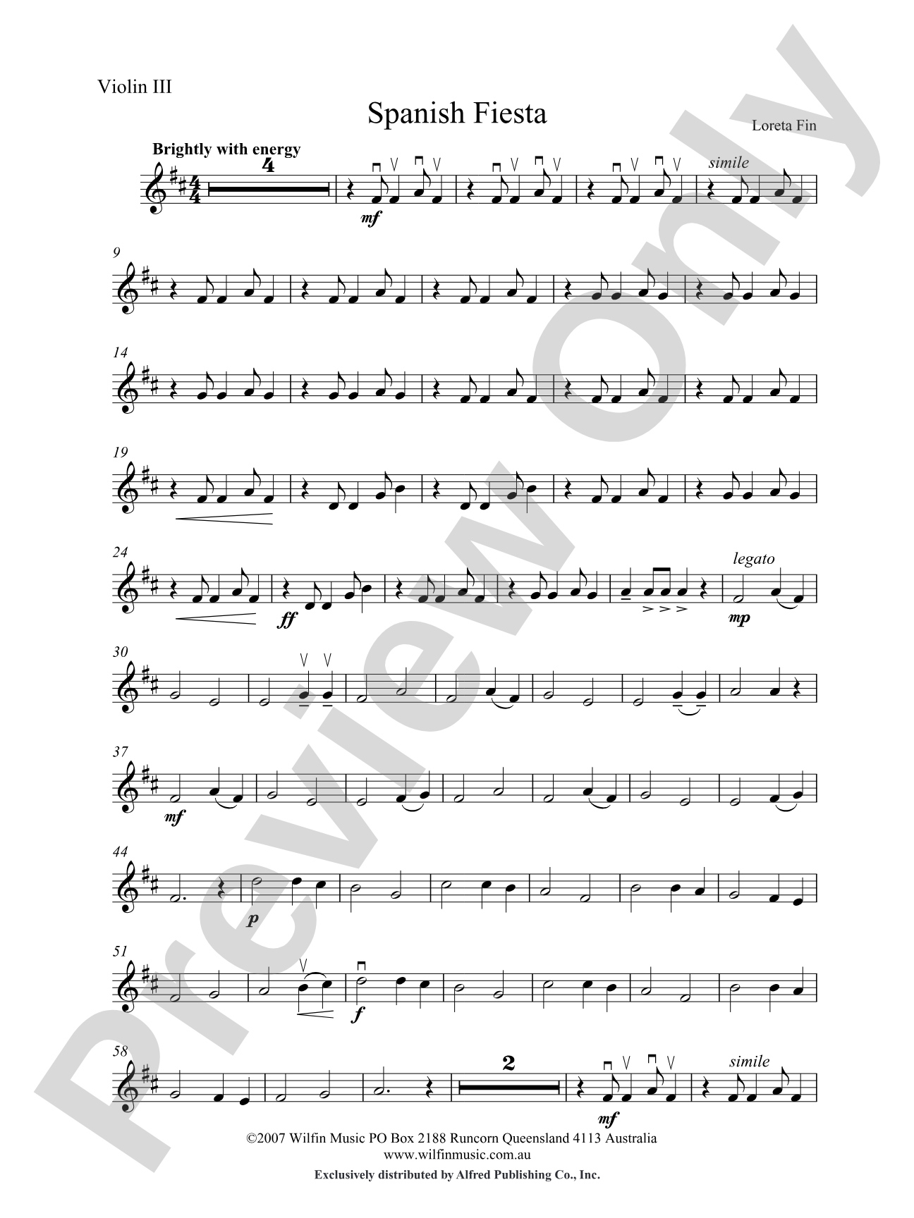Spanish Fiesta: 3rd Violin (Viola [TC])