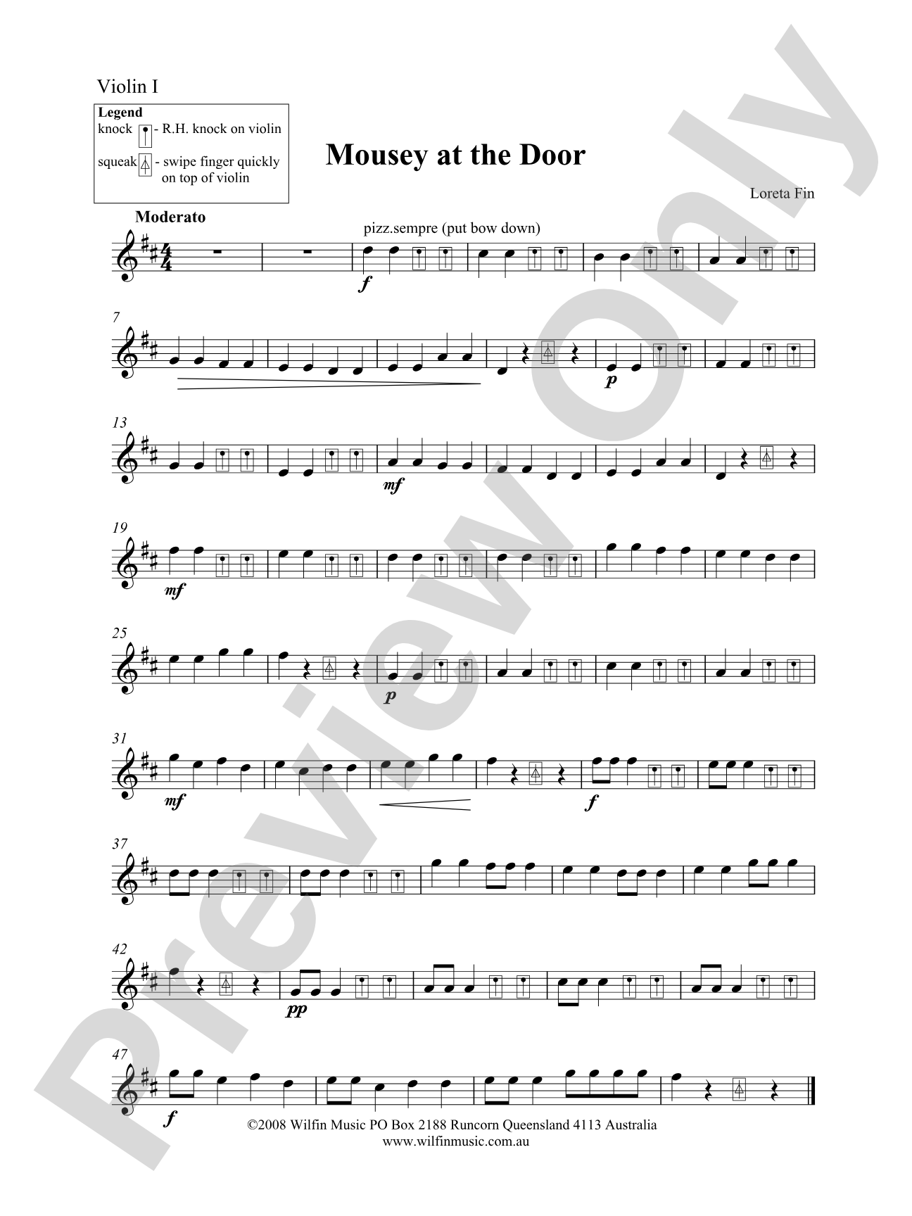 Mousey at the Door: 1st Violin