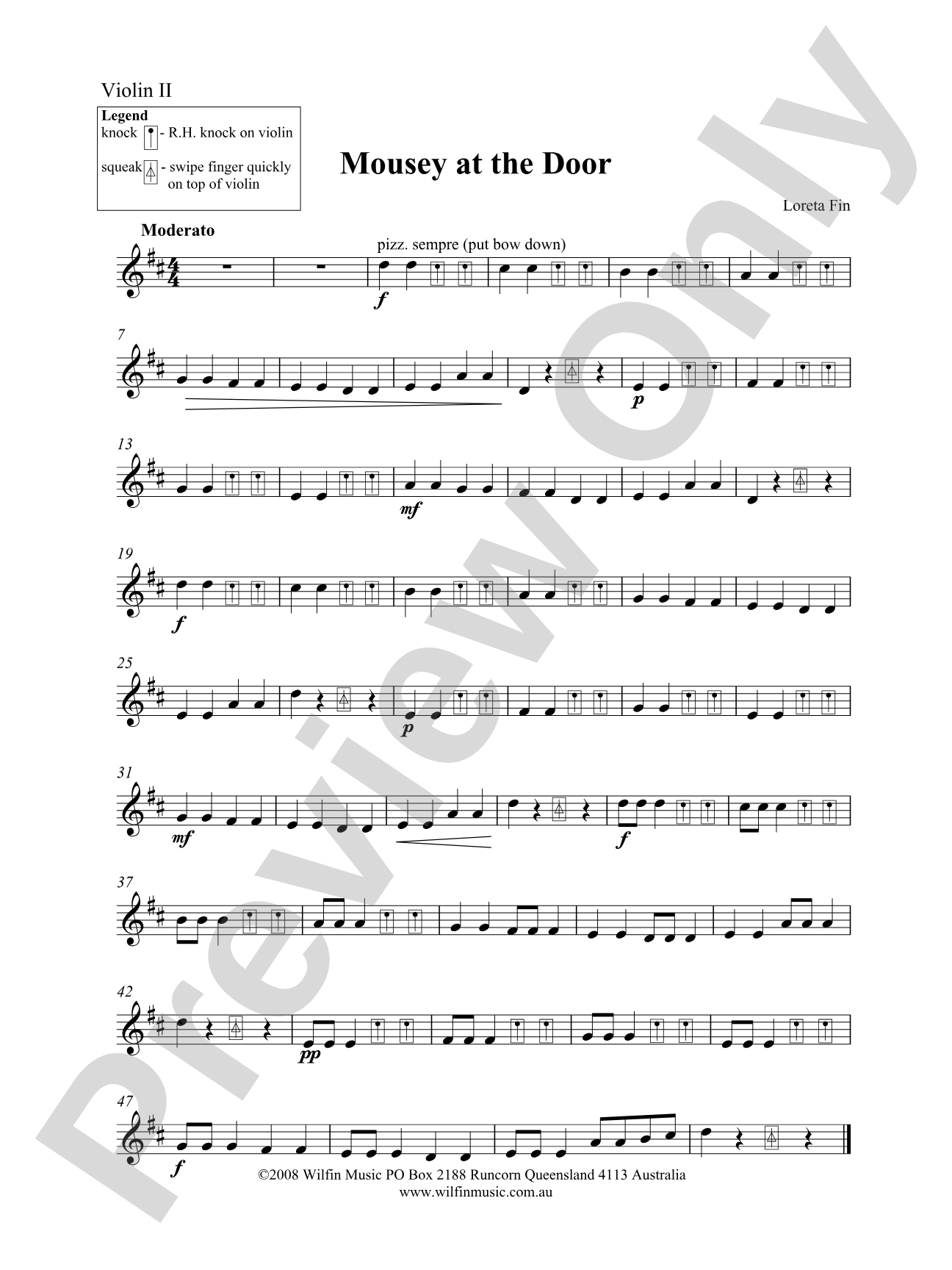 Mousey at the Door: 2nd Violin