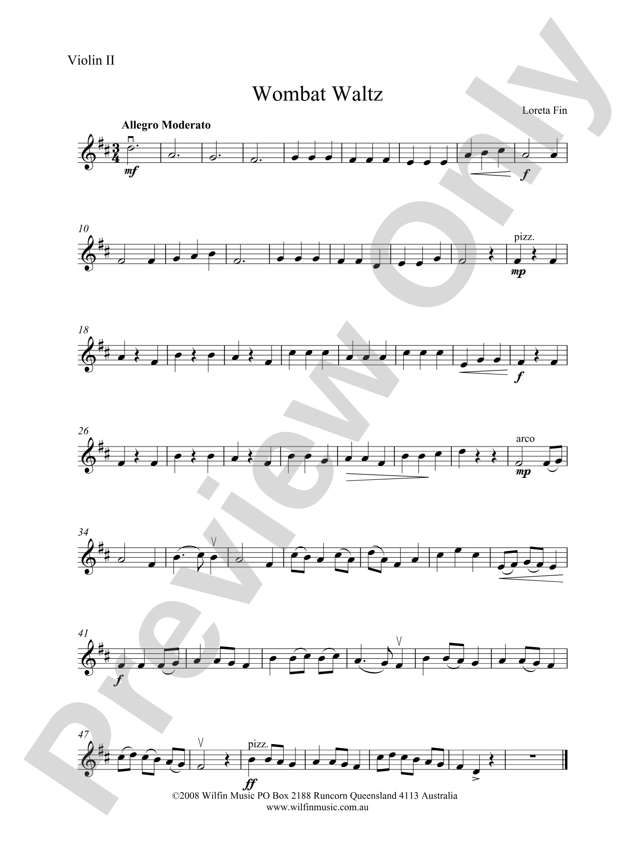 Wombat Waltz: 2nd Violin