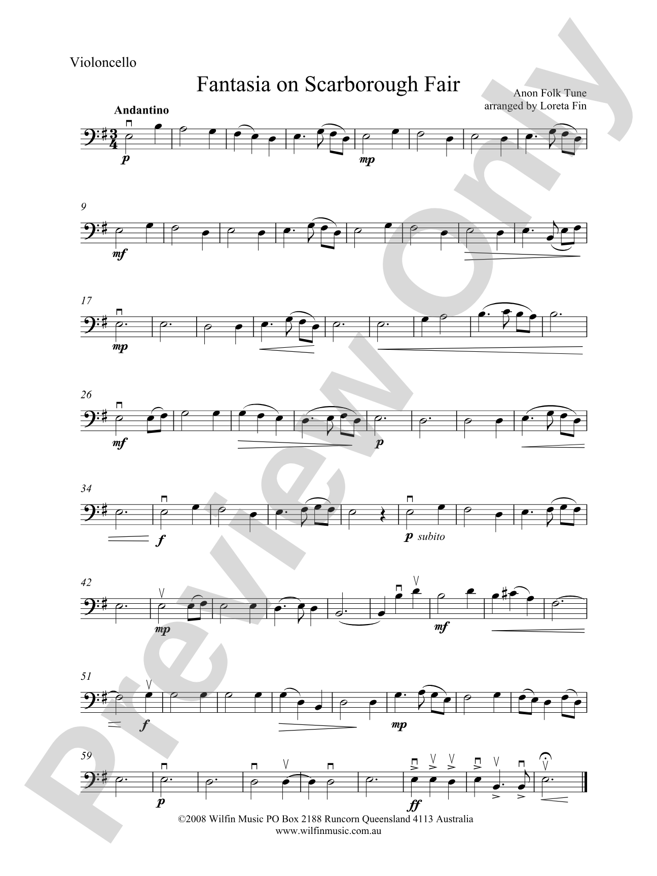 Fantasia on Scarborough Fair: Cello