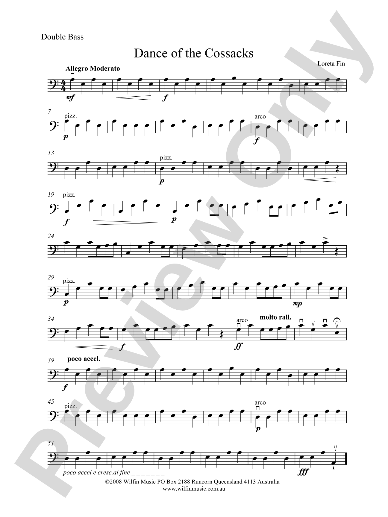 Dance of the Cossacks: String Bass