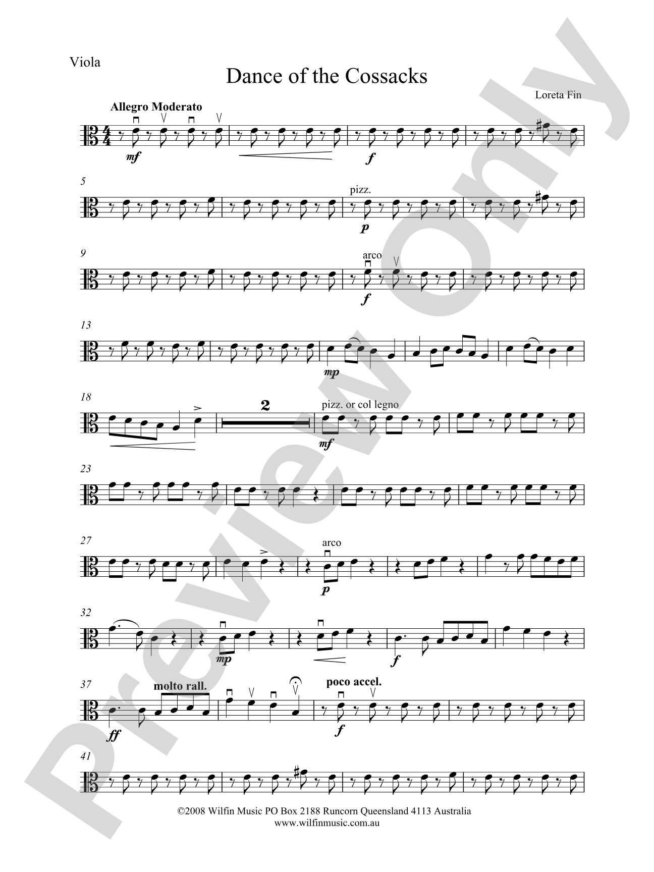 Dance of the Cossacks: Viola