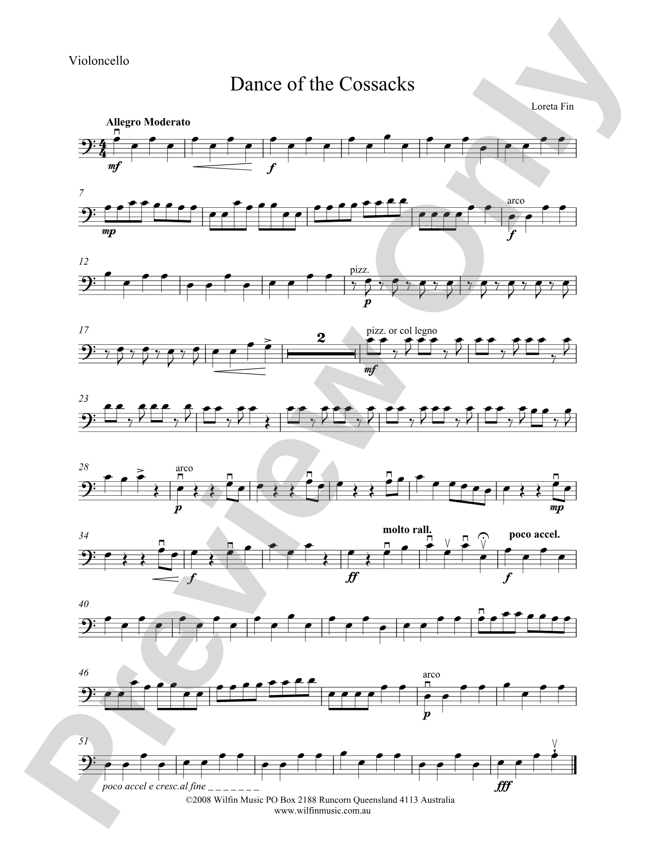 Dance of the Cossacks: Cello