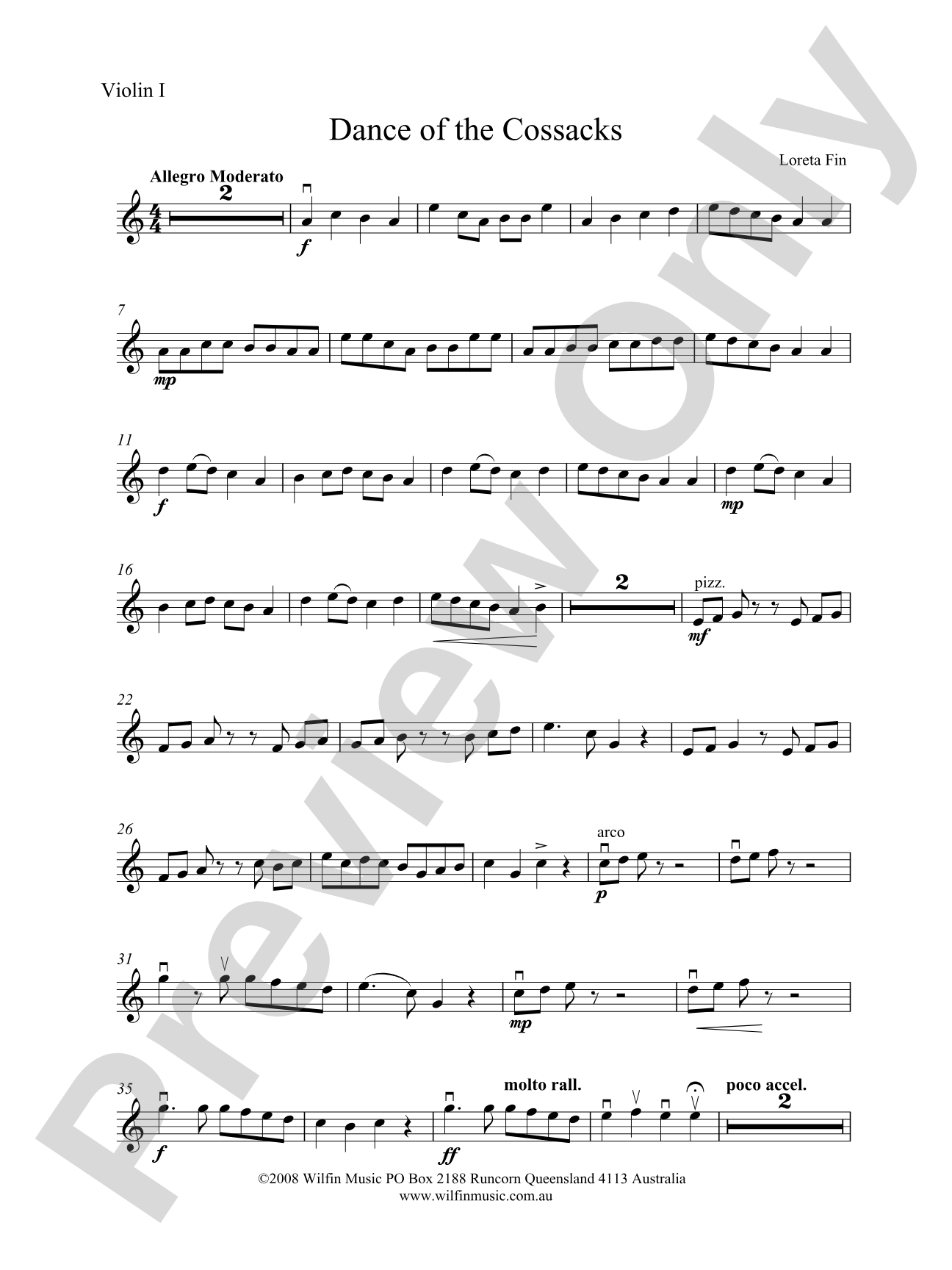 Dance of the Cossacks: 1st Violin