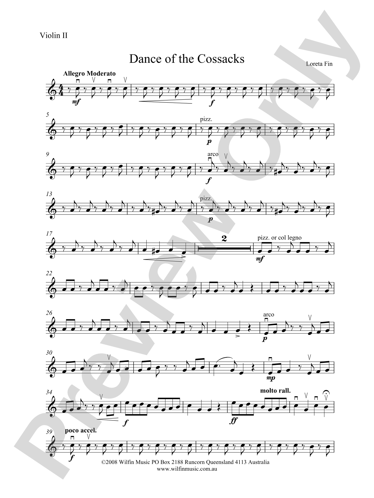 Dance of the Cossacks: 2nd Violin