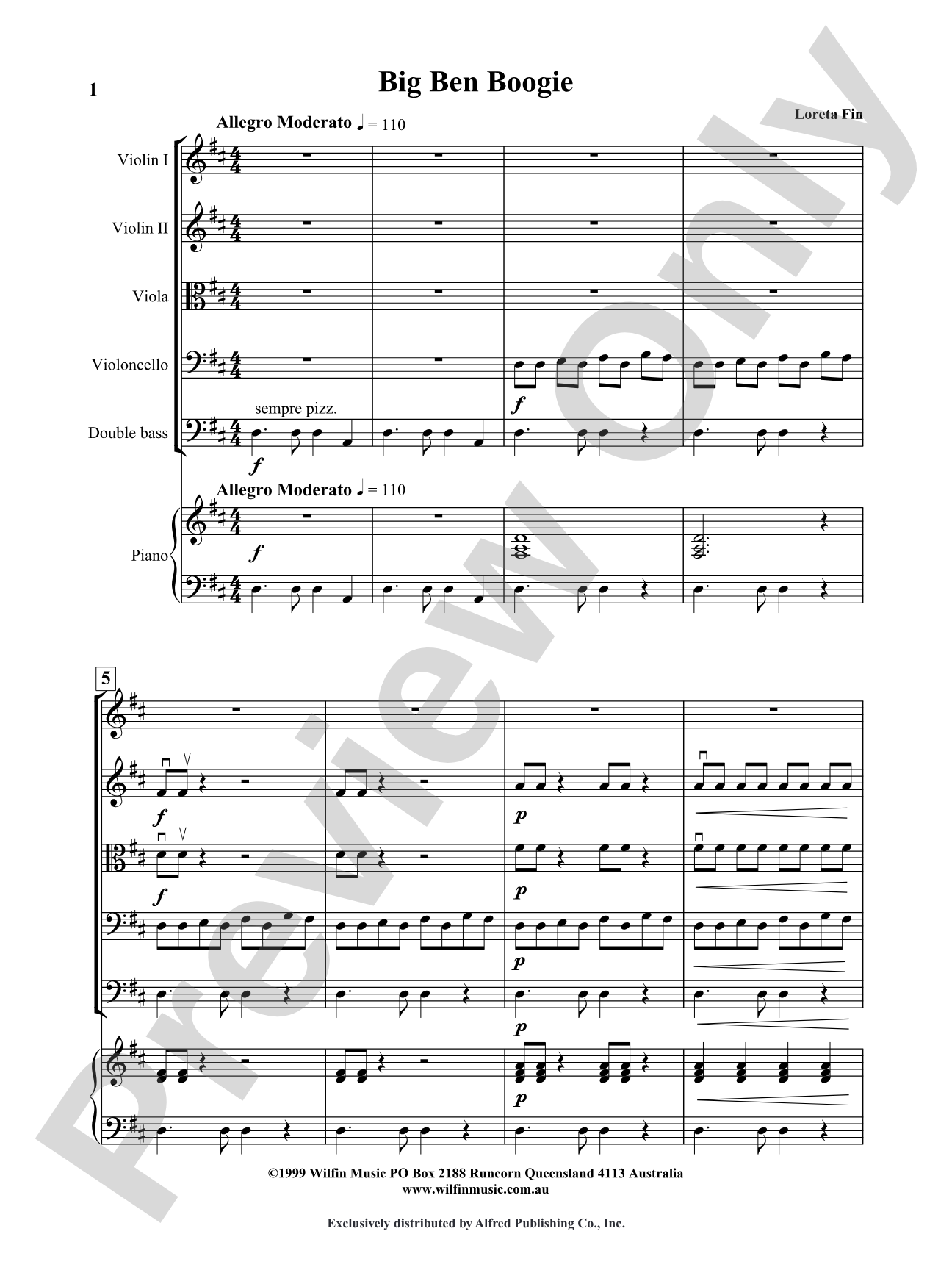 Big Ben Boogie: String Orchestra Conductor Score & Parts