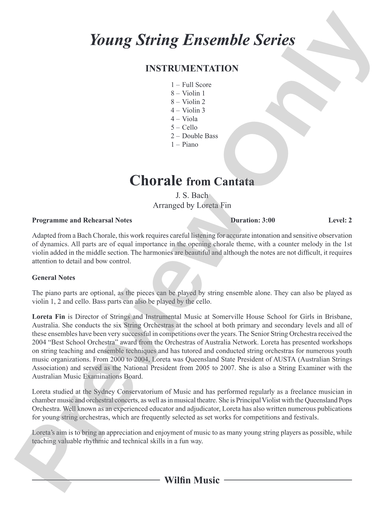Chorale: String Orchestra Conductor Score & Parts