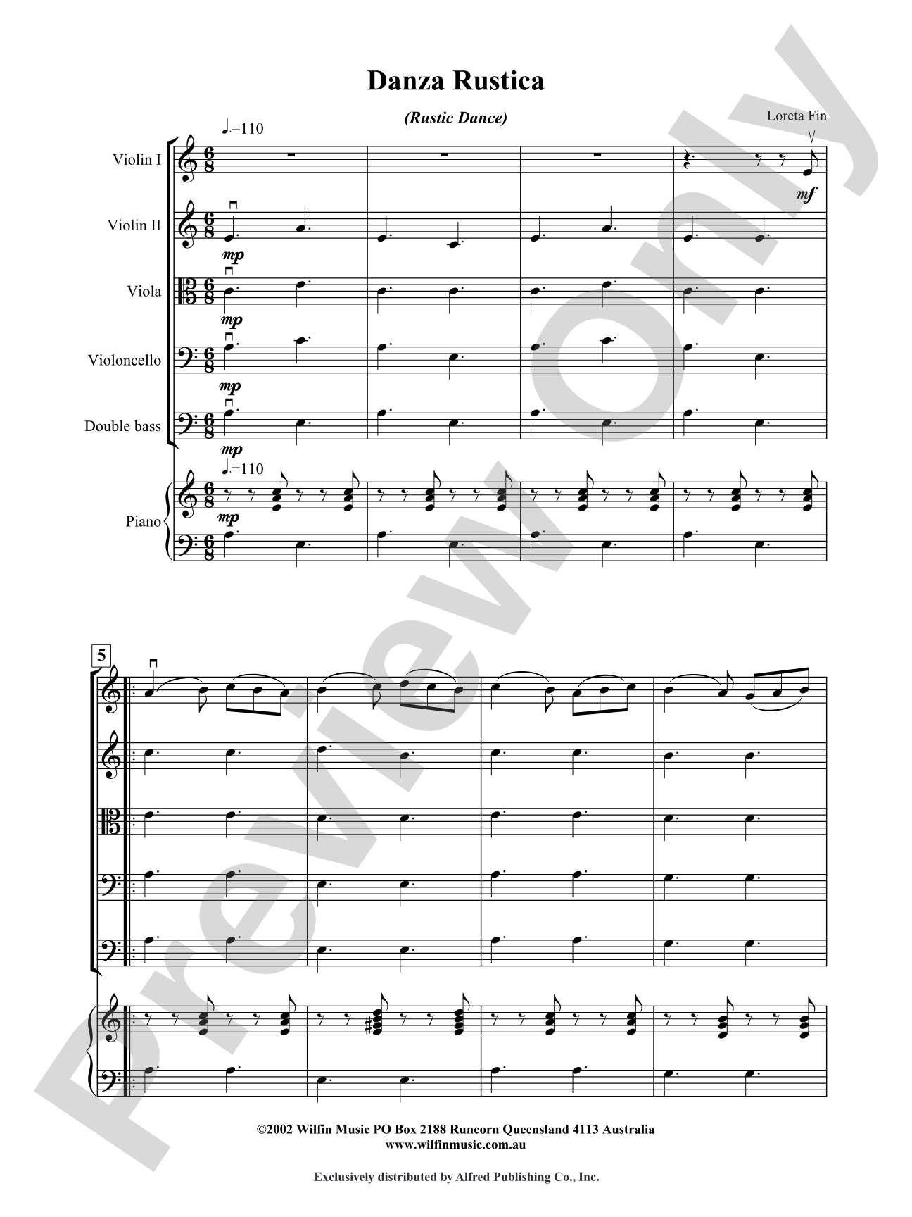 Danza Rustica: String Orchestra Conductor Score & Parts