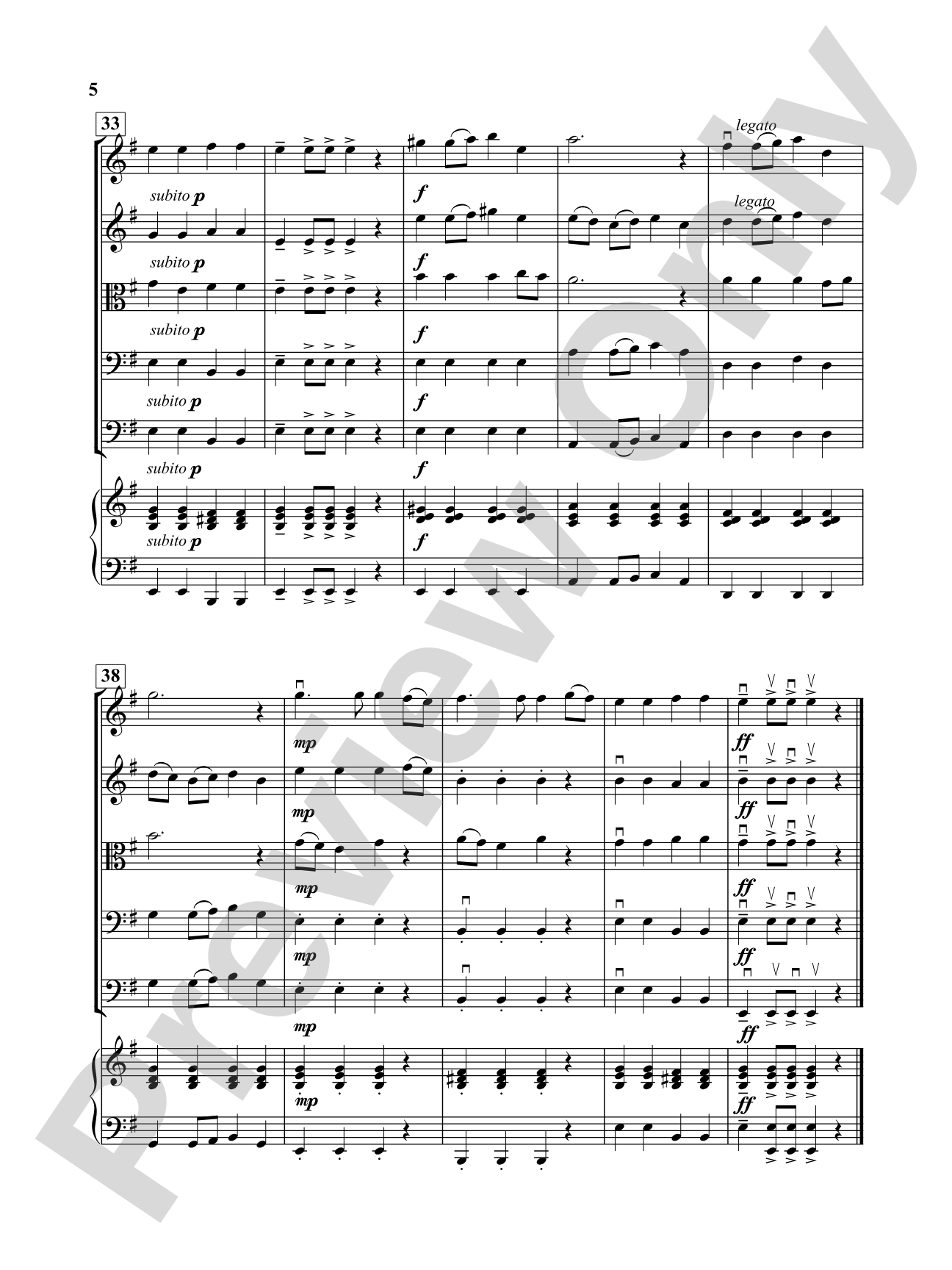 South Brisbane Tango: String Orchestra Conductor Score & Parts