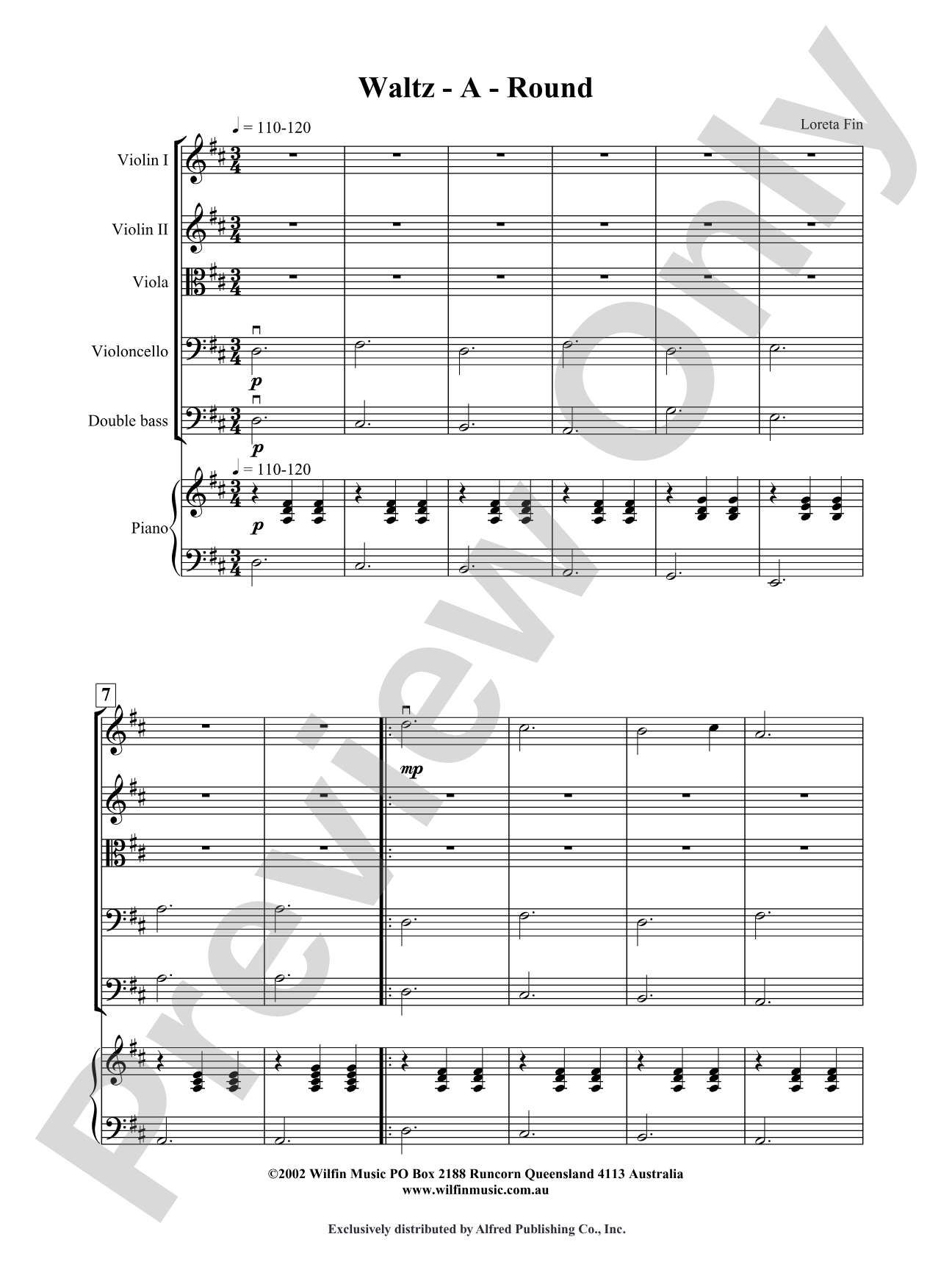 Waltz-A-Round: String Orchestra Conductor Score & Parts